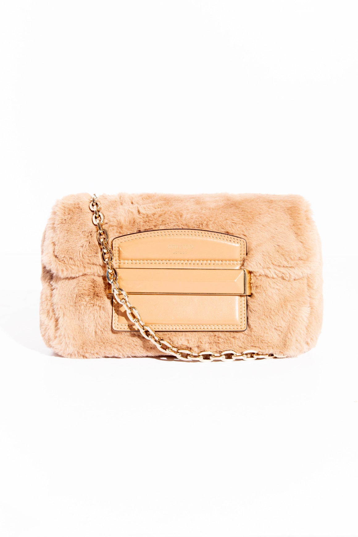 JIMMY CHOO Carolina Faux Fur Shoulder Bag