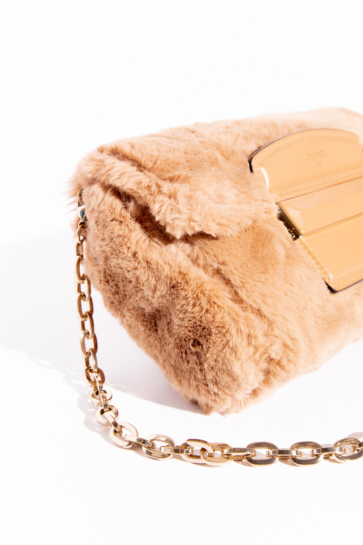 JIMMY CHOO Carolina Faux Fur Shoulder Bag