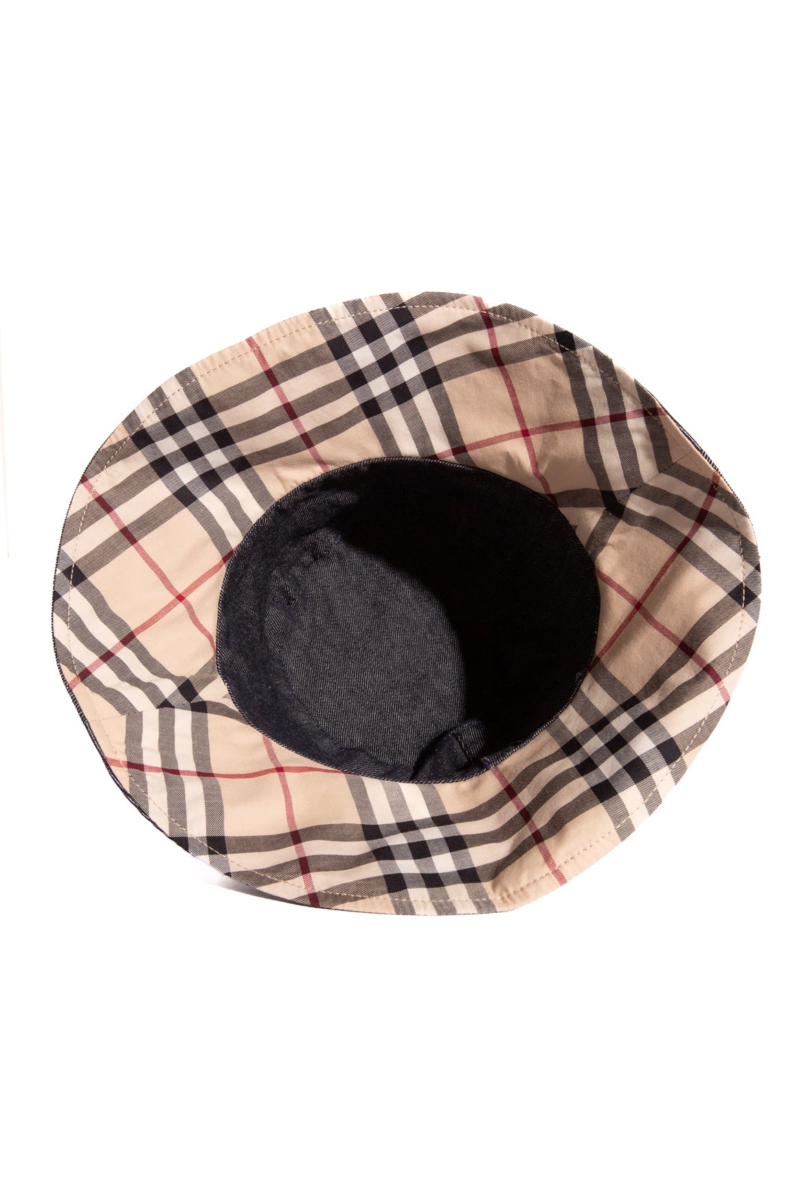 BURBERRY Denim & Check Reversible Bucket Hat | MOSS Designer