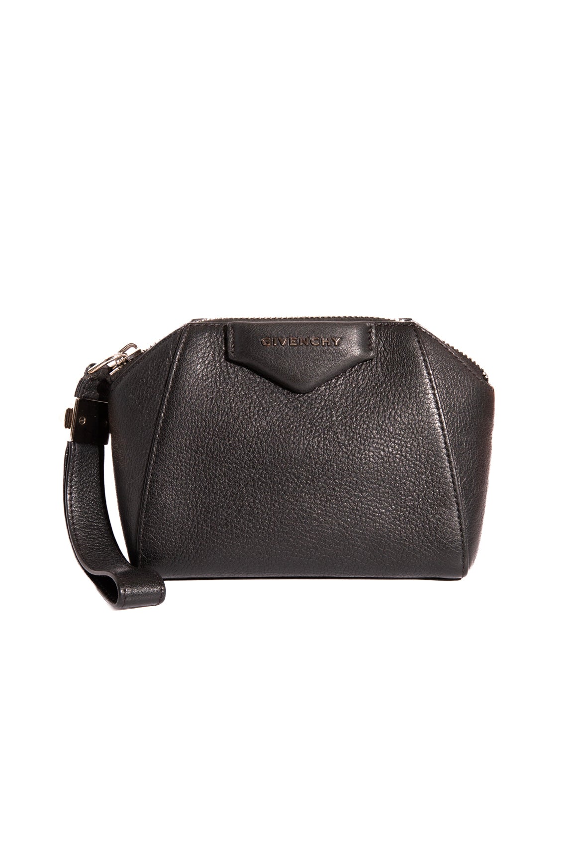 GIVENCHY Black Nano Antigona Wristlet Pouch