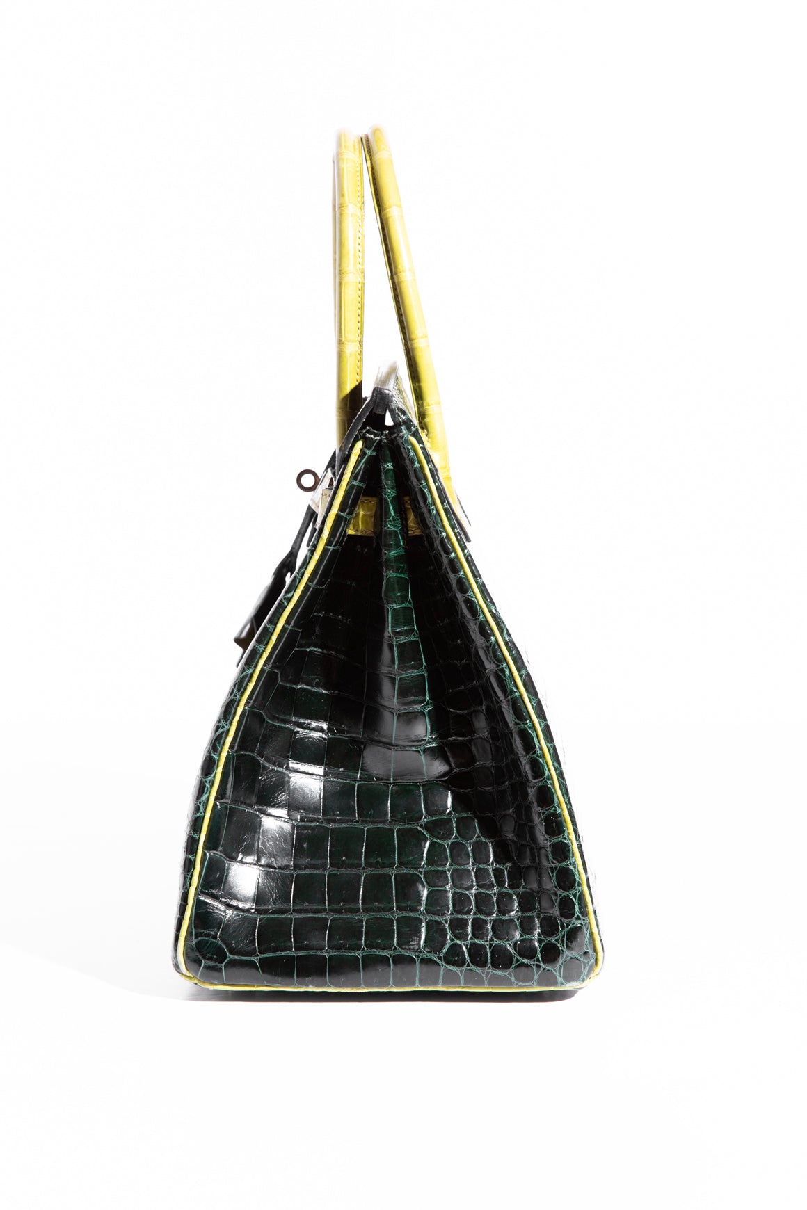 HERMES Birkin 35 In Shiny Porosus Crocodile