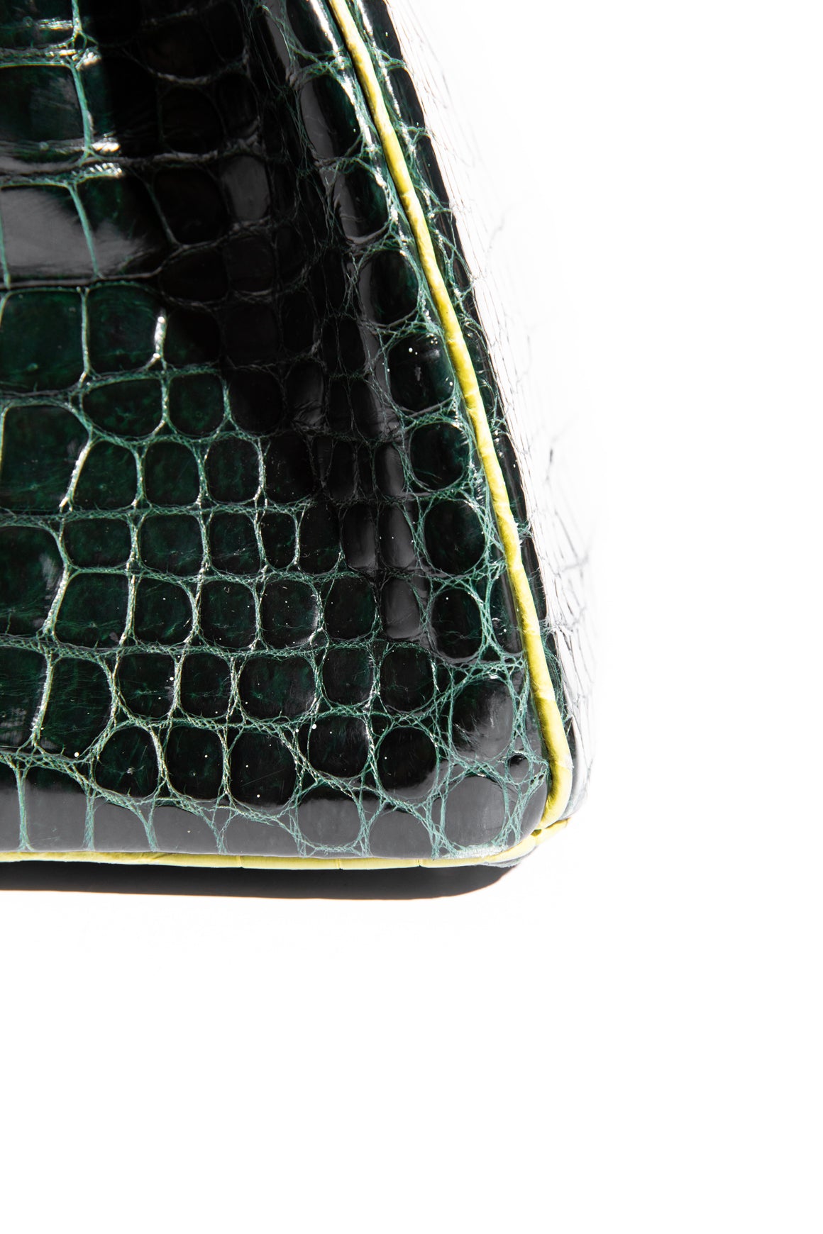 HERMES Birkin 35 In Shiny Porosus Crocodile