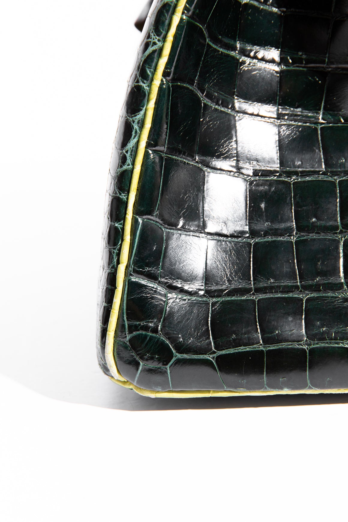 HERMES Birkin 35 In Shiny Porosus Crocodile