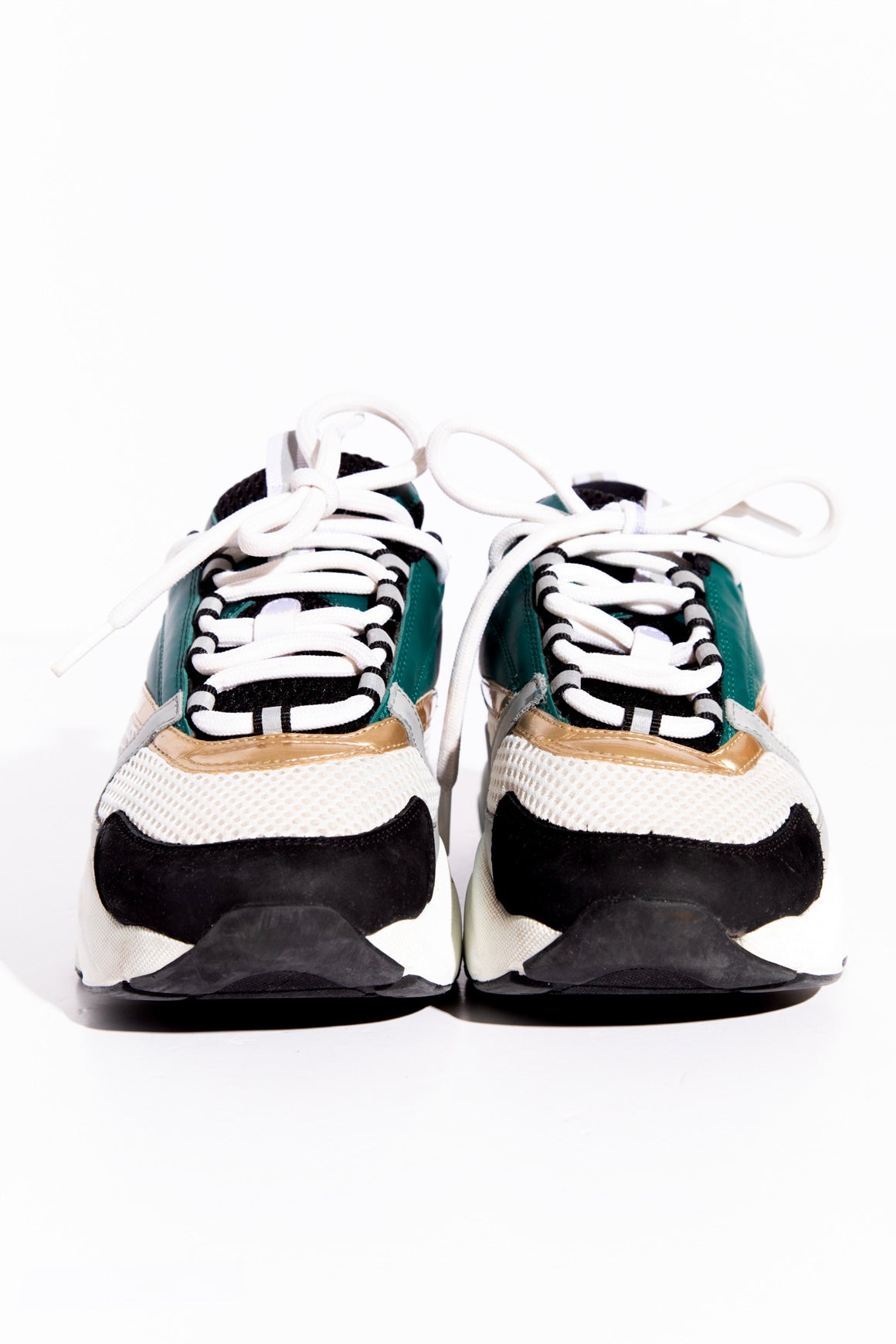 CHRISTIAN DIOR Green & White Platform Sneakers (Sz.40)
