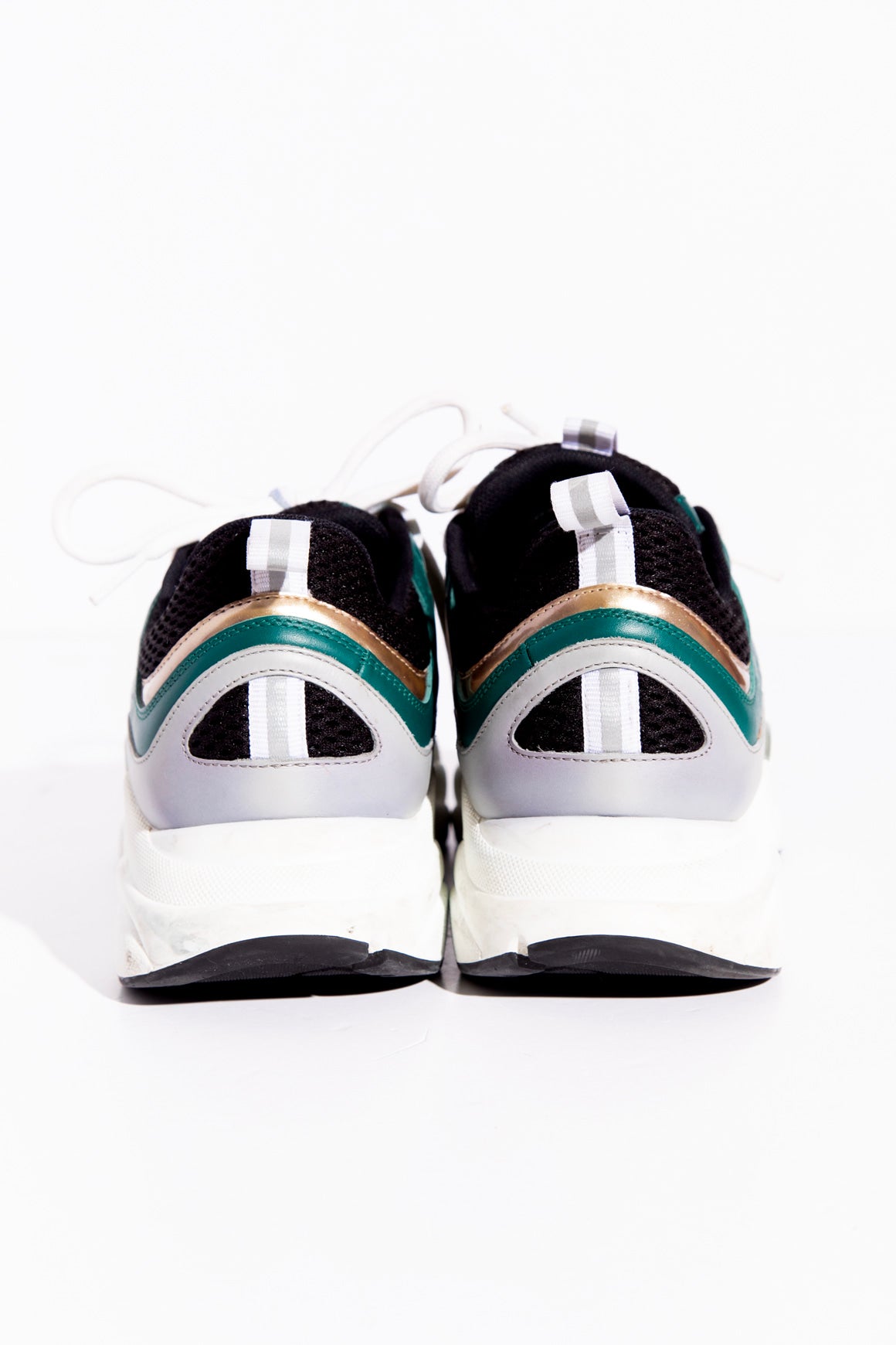 CHRISTIAN DIOR Green & White Platform Sneakers (Sz.40)