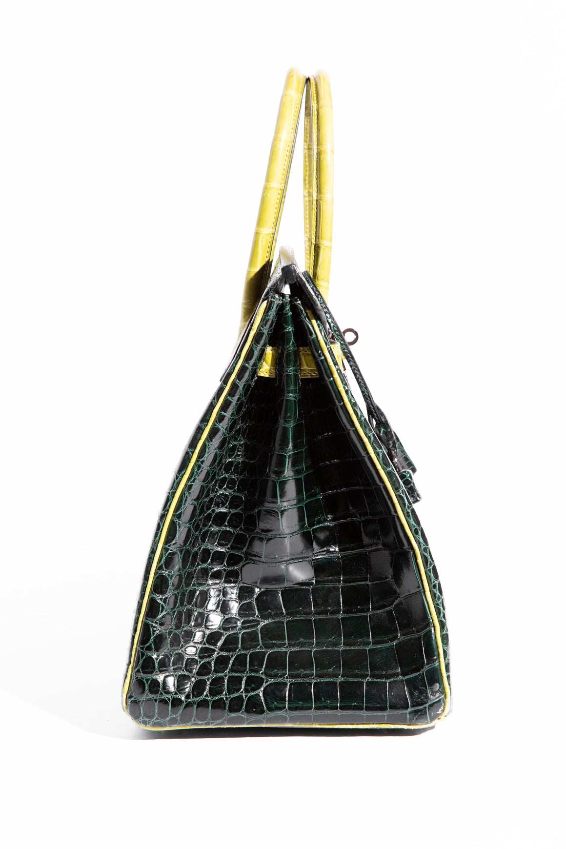 HERMES Birkin 35 In Shiny Porosus Crocodile
