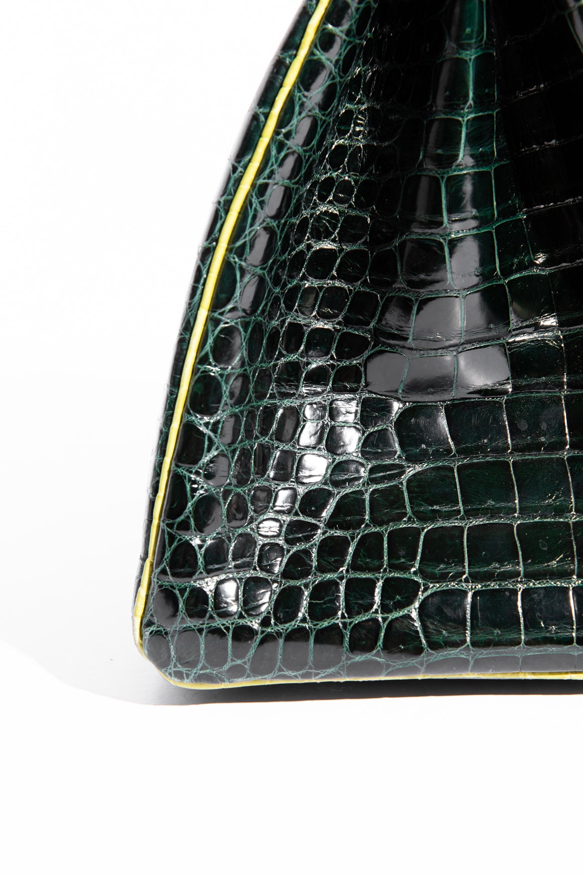 HERMES Birkin 35 In Shiny Porosus Crocodile