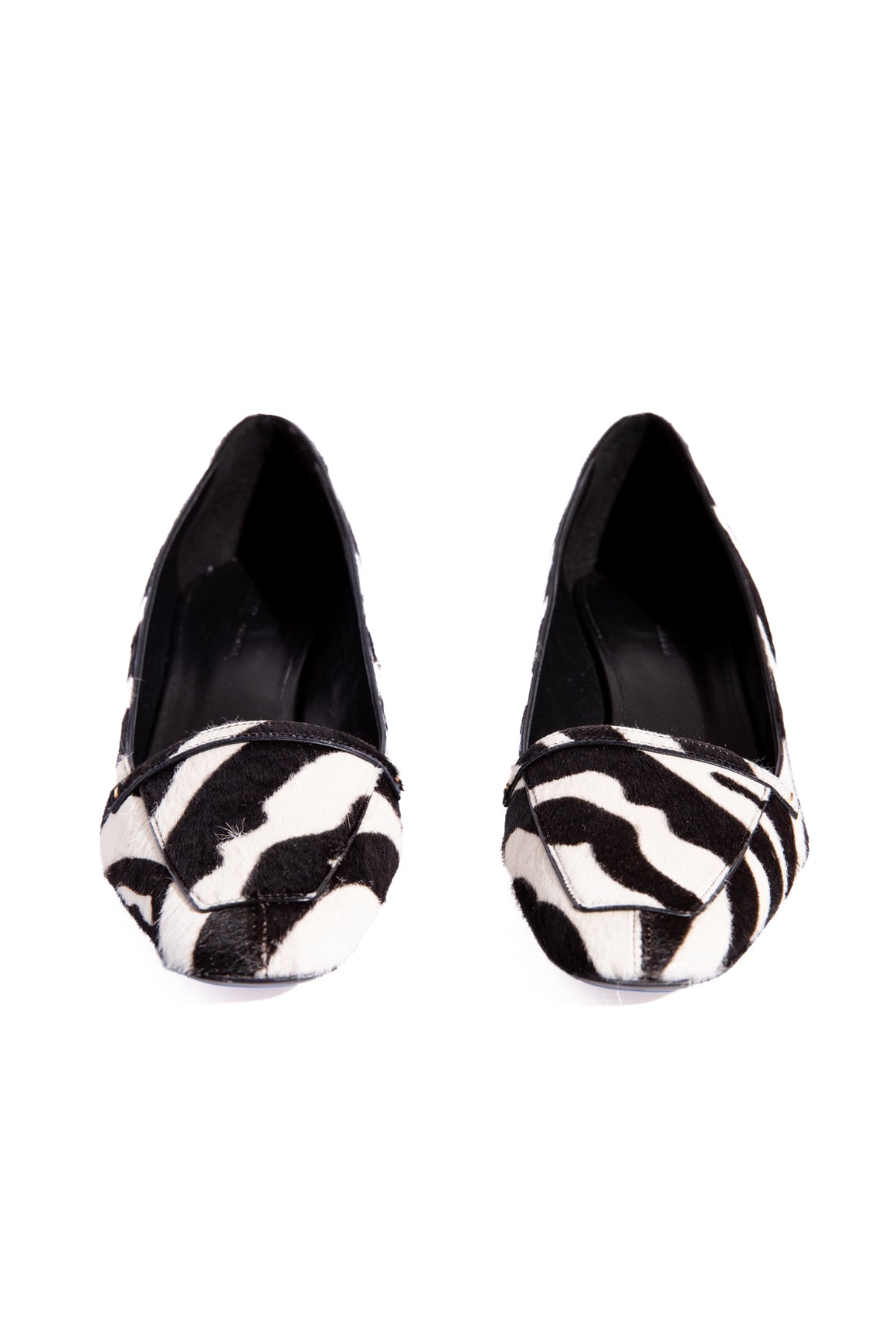 KHAITE Zebra Pony Hair Kitten Heels (Sz. 38)