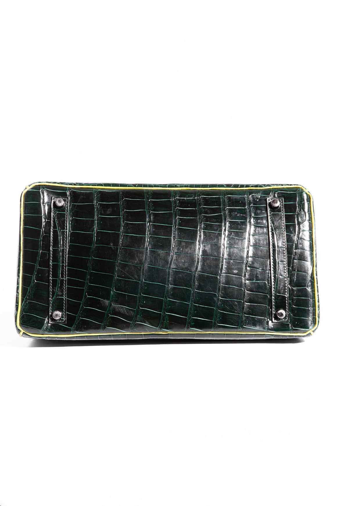 HERMES Birkin 35 In Shiny Porosus Crocodile