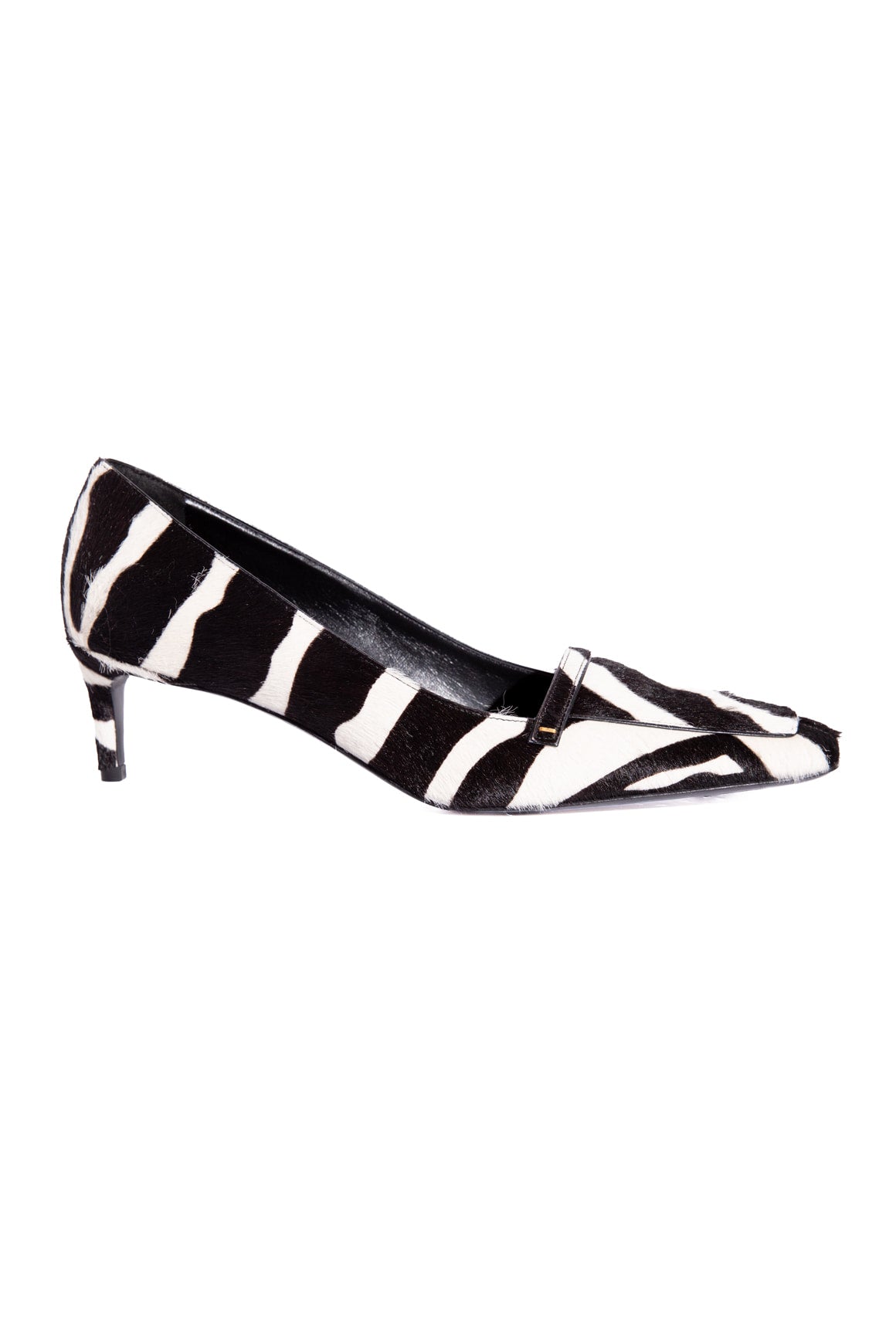 KHAITE Zebra Pony Hair Kitten Heels (Sz. 38)