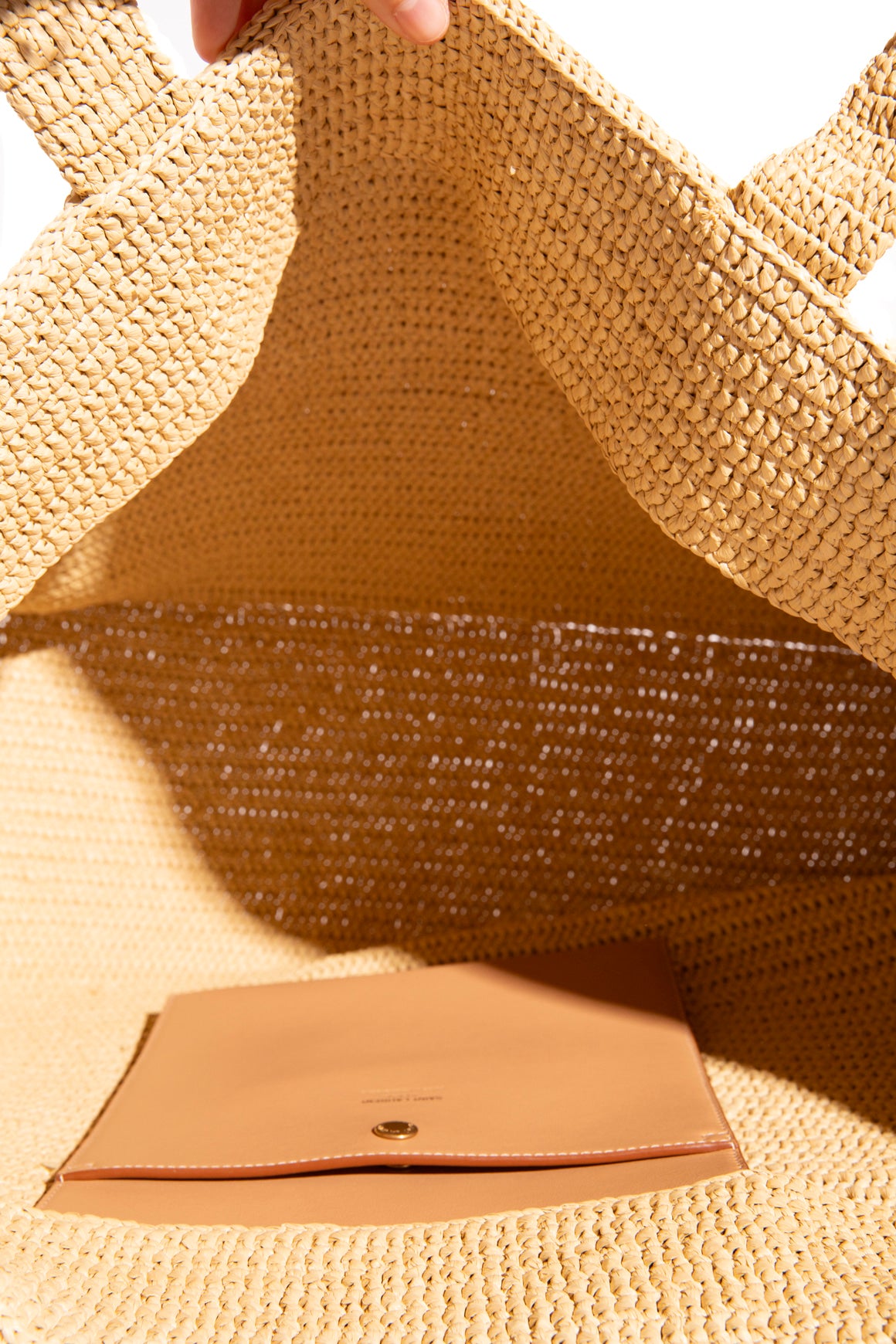 SAINT LAURENT Natural Raffia Large Tote