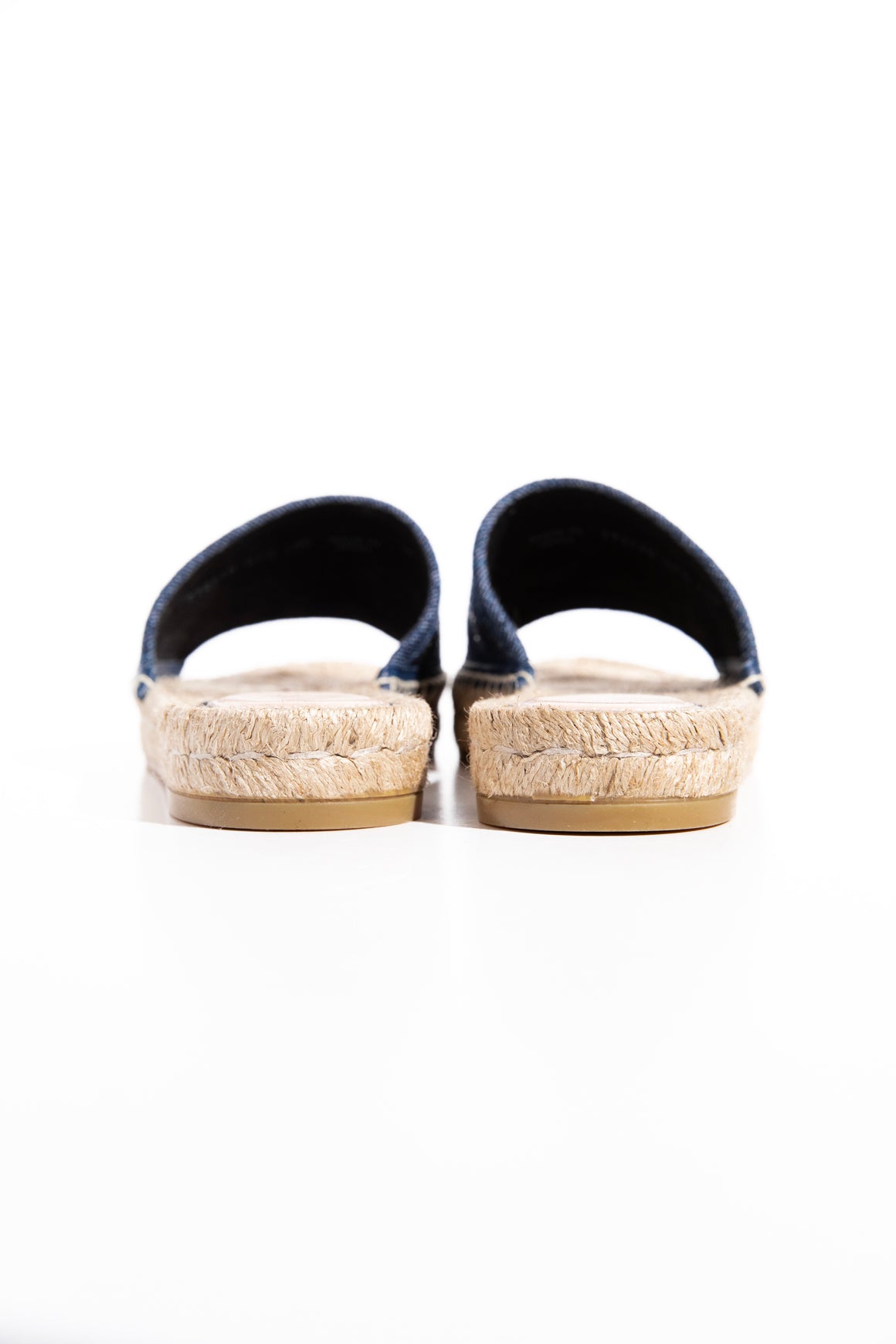 GUCCI Denim Crystal 'GG' Espadrille Sandals (Sz. 37 and 37.5)