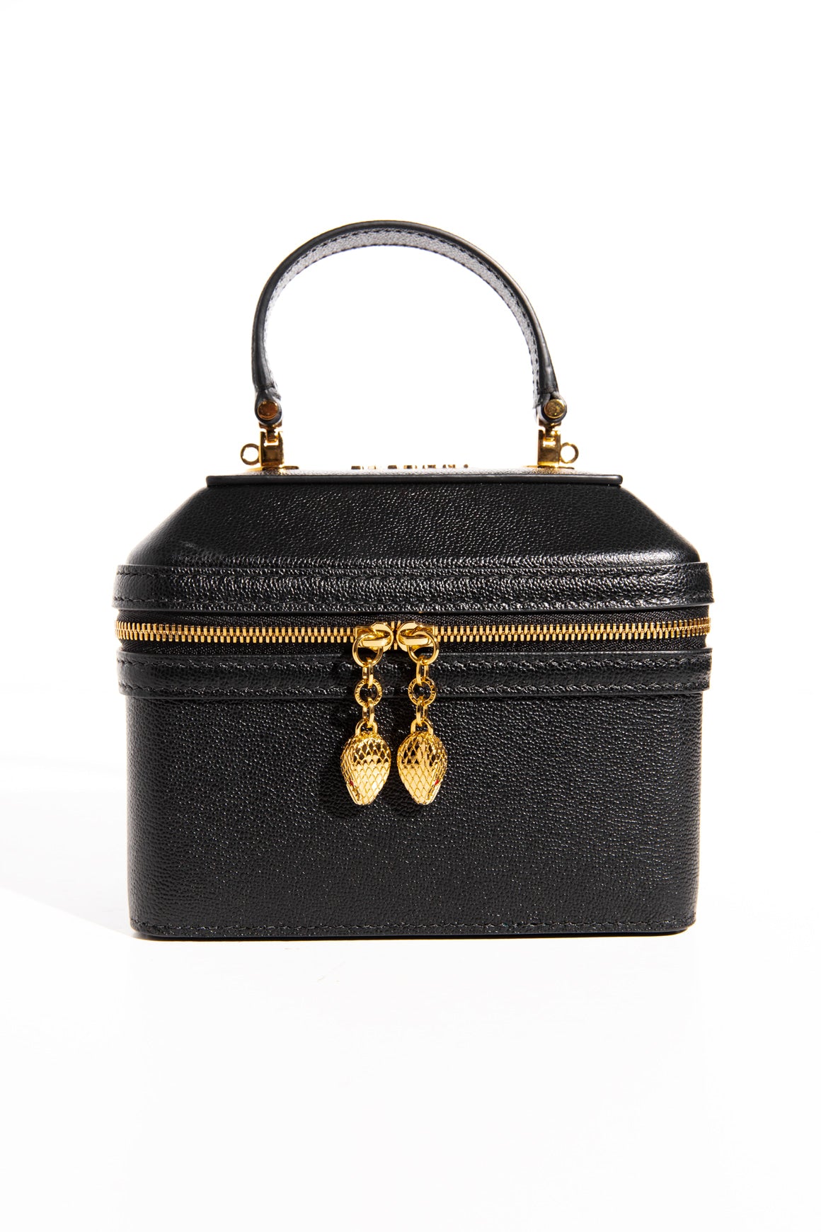BVLGARI Black Leather Serpenti Forever Jewelry Box
