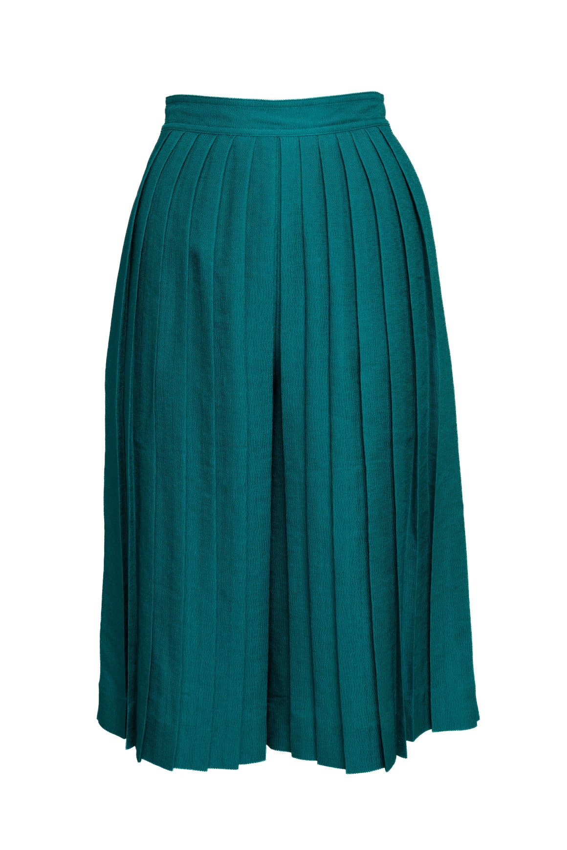 CELINE Teal Pleated Culotte Shorts (Sz. 36/0)