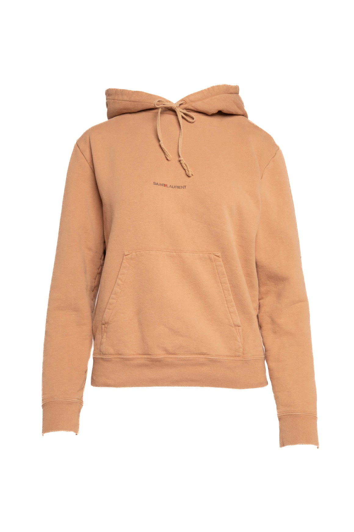 SAINT LAURENT Beige Logo Graphic Hoodie (Sz.XS)