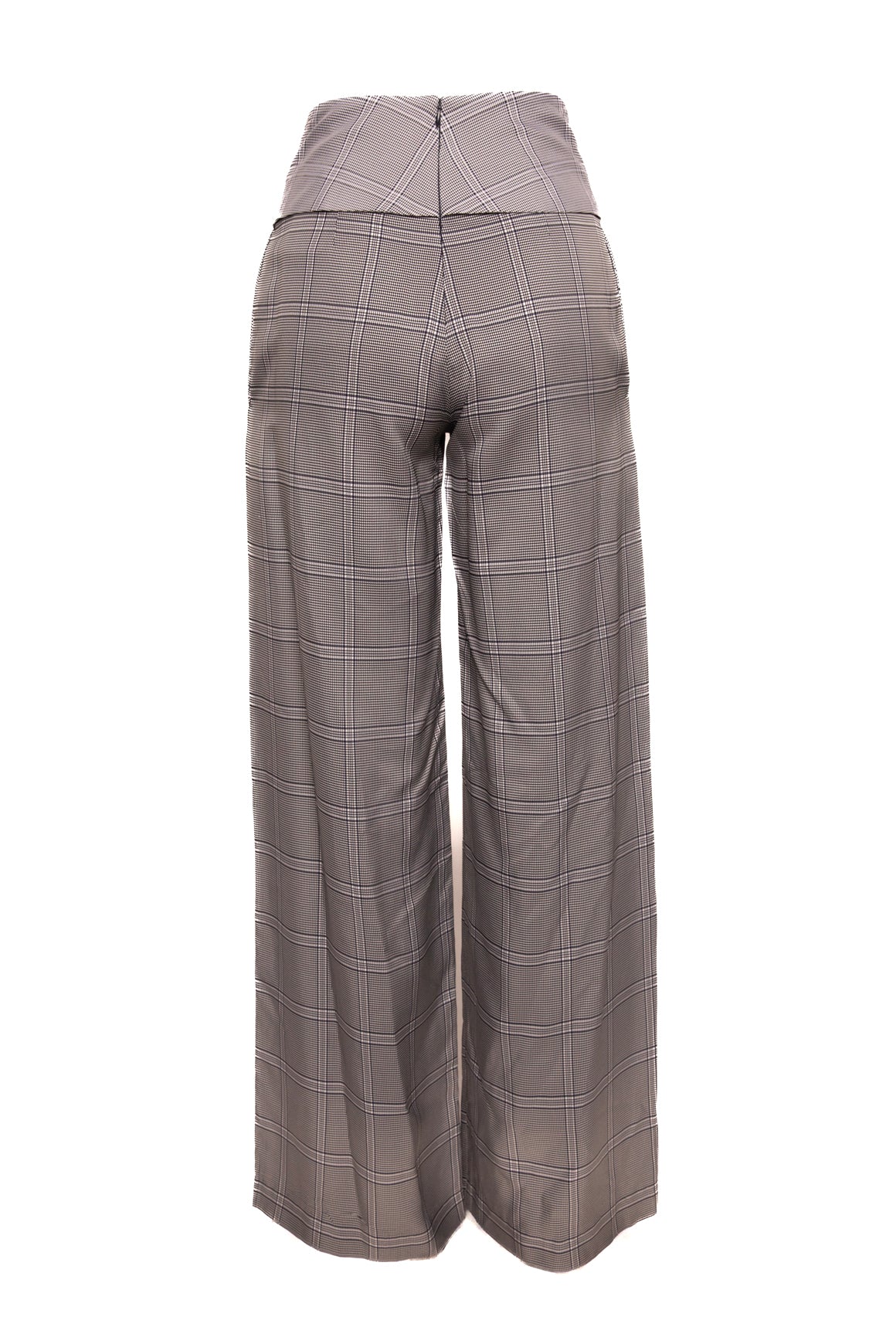 DION LEE White & Black Plaid Palazzo Pants (Sz.2)