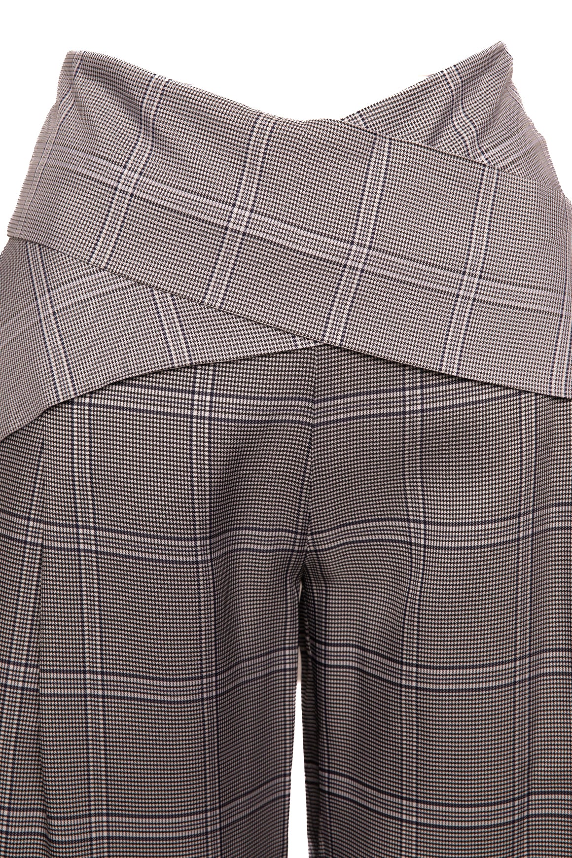 DION LEE White & Black Plaid Palazzo Pants (Sz.2)