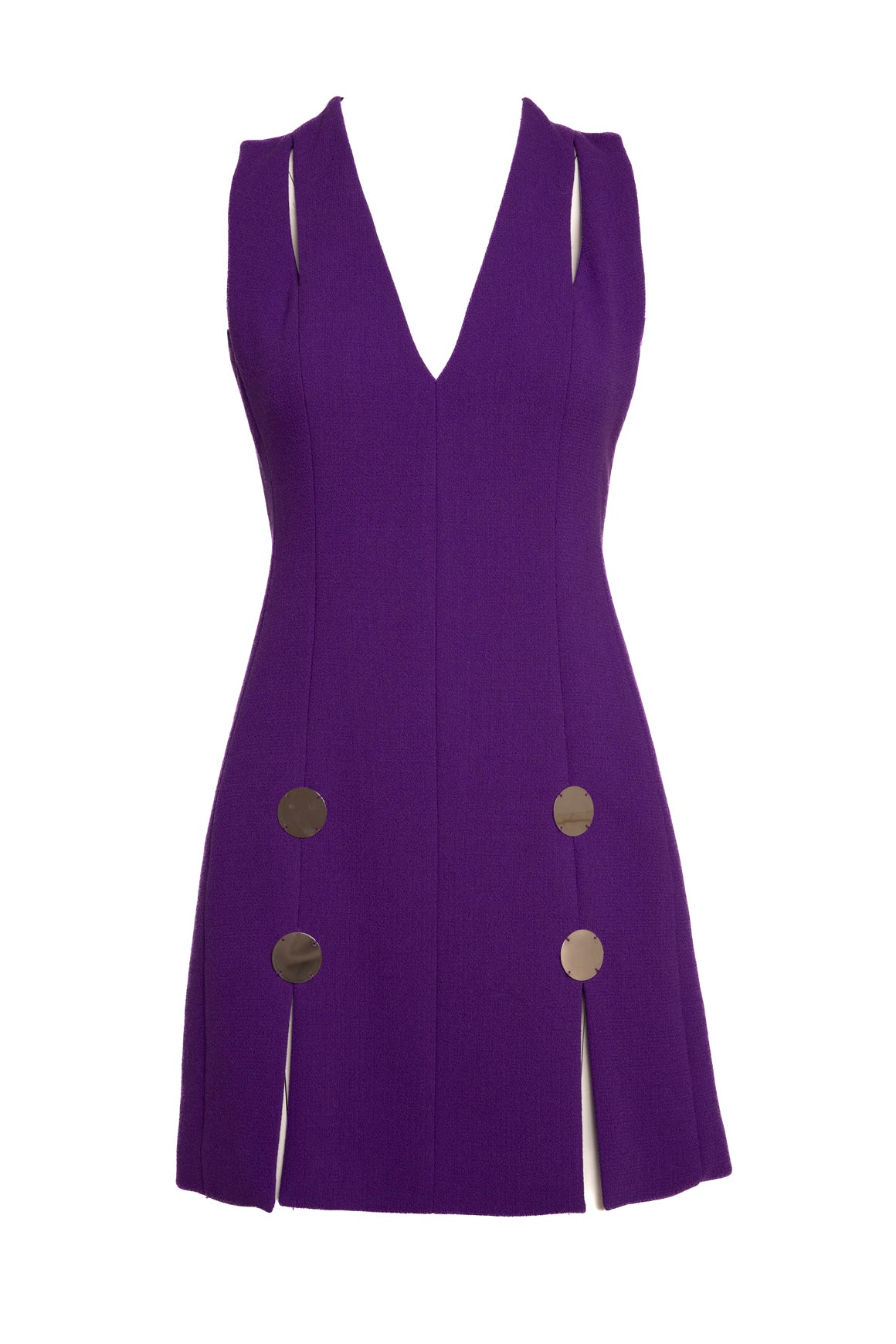 DAVID KOMA Purple Embellished Shift Dress (Sz. 10)