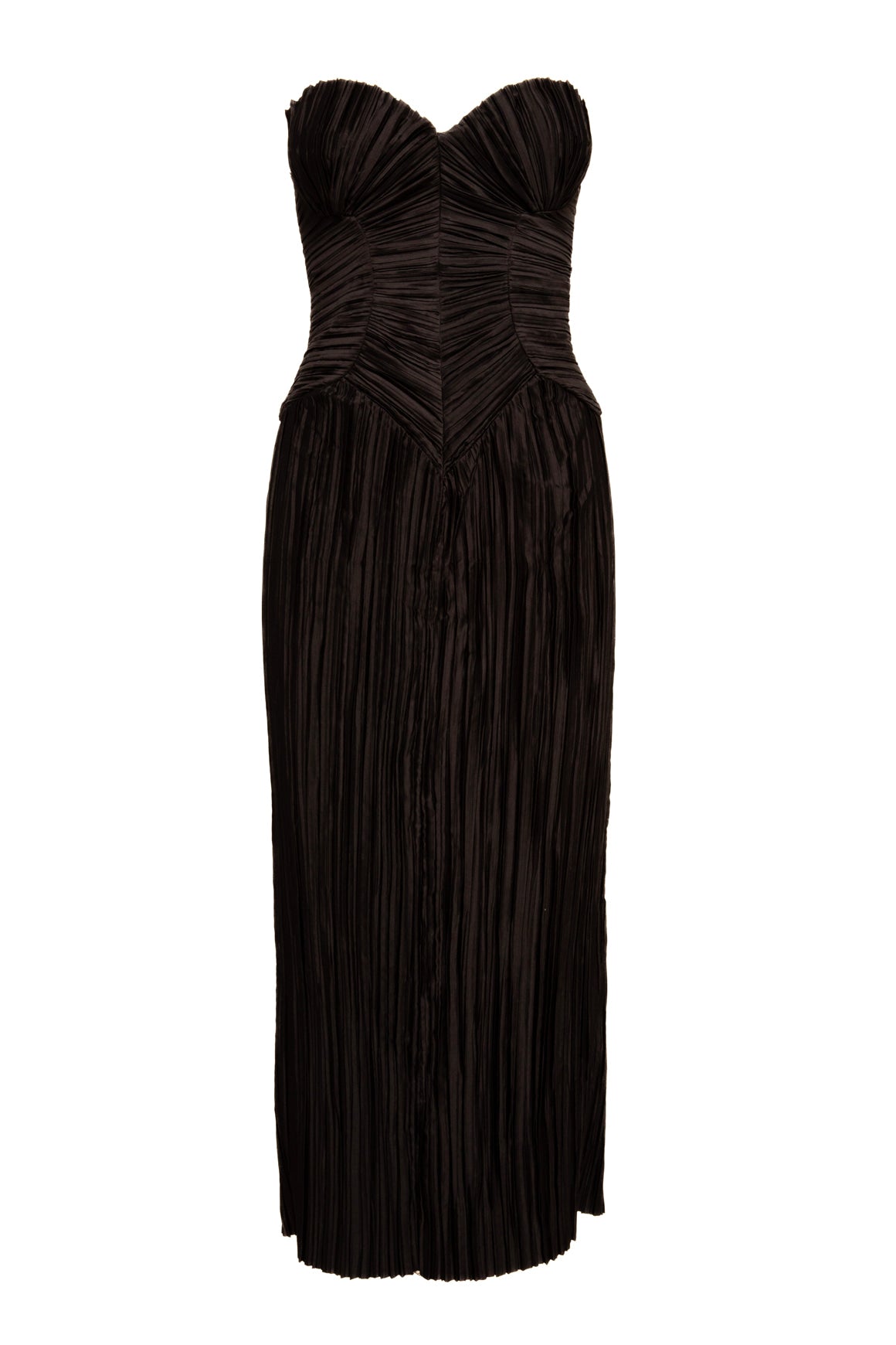 CULT GAIA Black Satin Strapless "Ashika" Dress (Sz. 4)