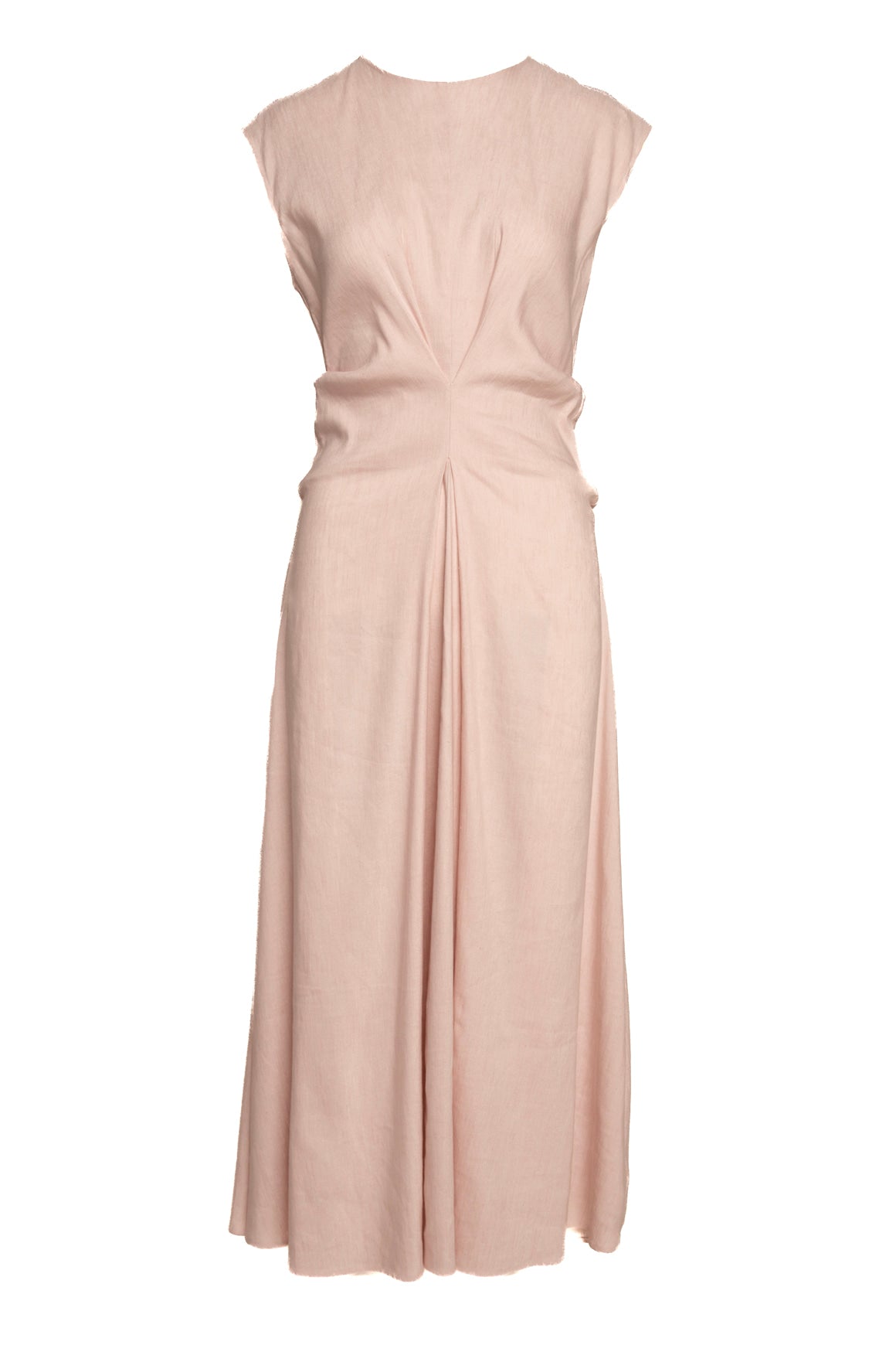 PROENZA SCHOULER Light Pink Linen Cap Sleeve Maxi Dress (Sz. 8)