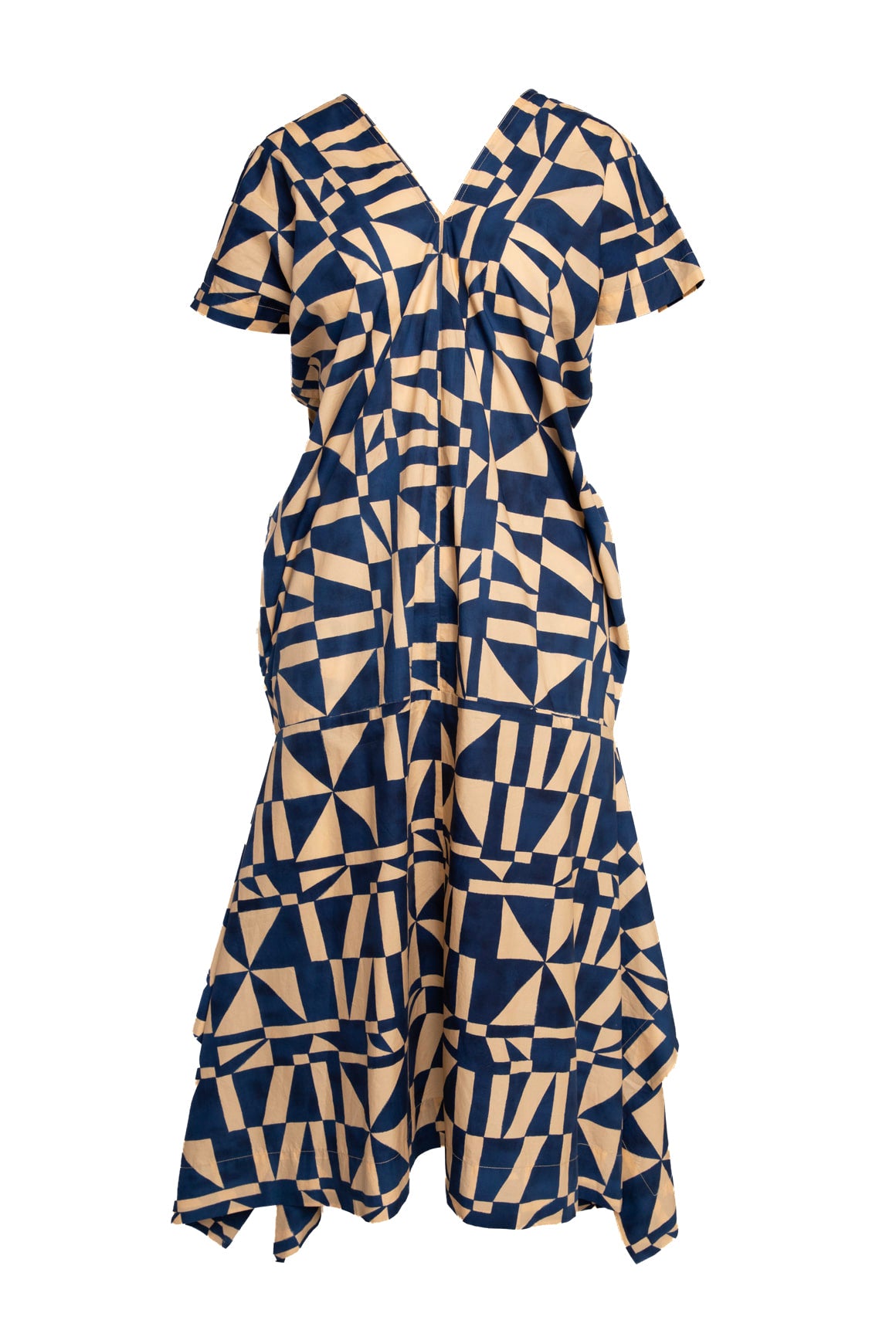 ODEEH Geo Print Kaftan Maxi Dress (Sz. 32/0)