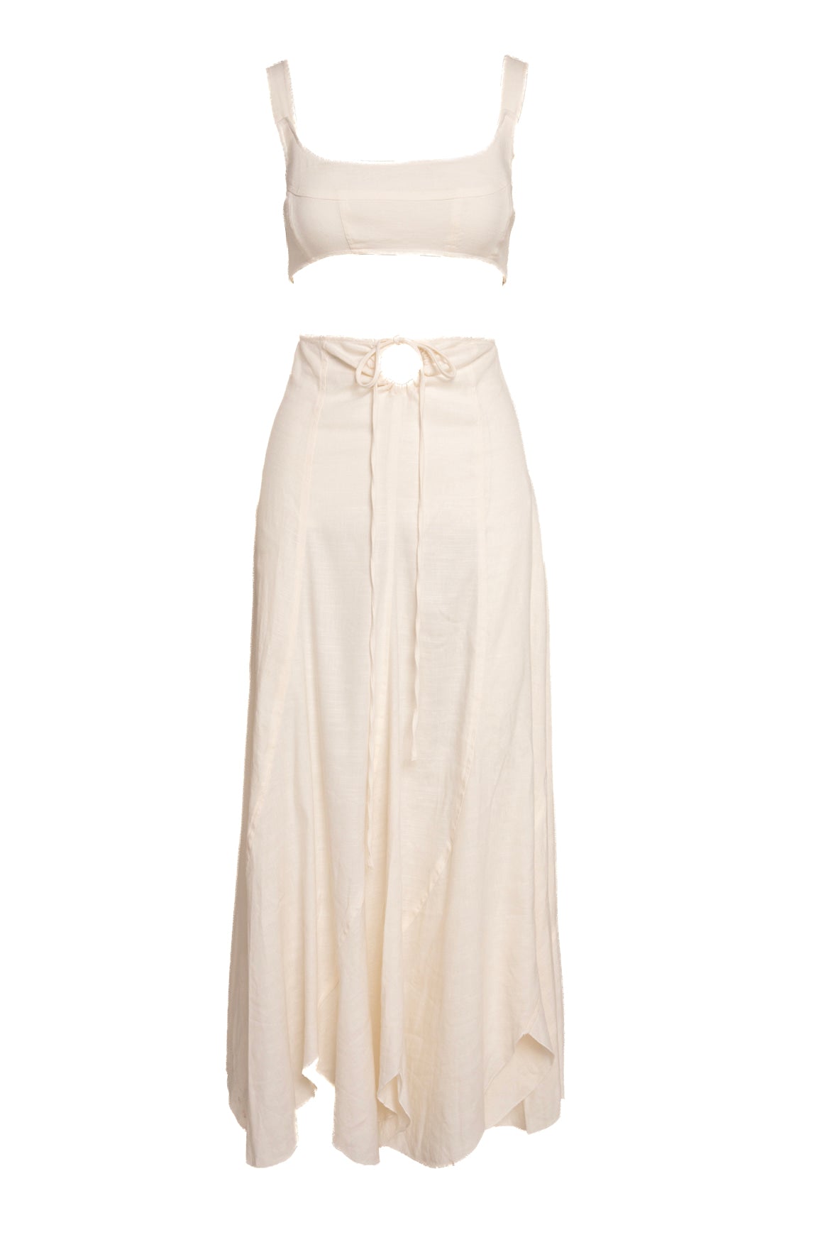 CULT GAIA Cream Linen Cut Out Maxi Dress (Sz. XS)