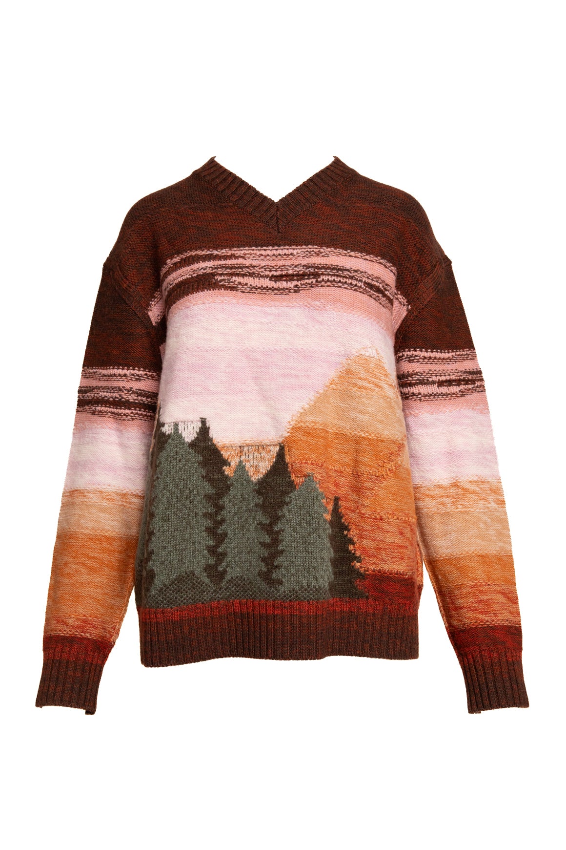 ACNE STUDIOS Maroon Mountain Wool Sweater (Sz. S)
