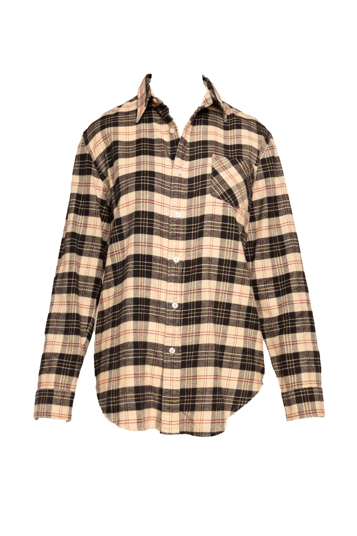 DENIMIST Beige Plaid Flannel (Sz. S)