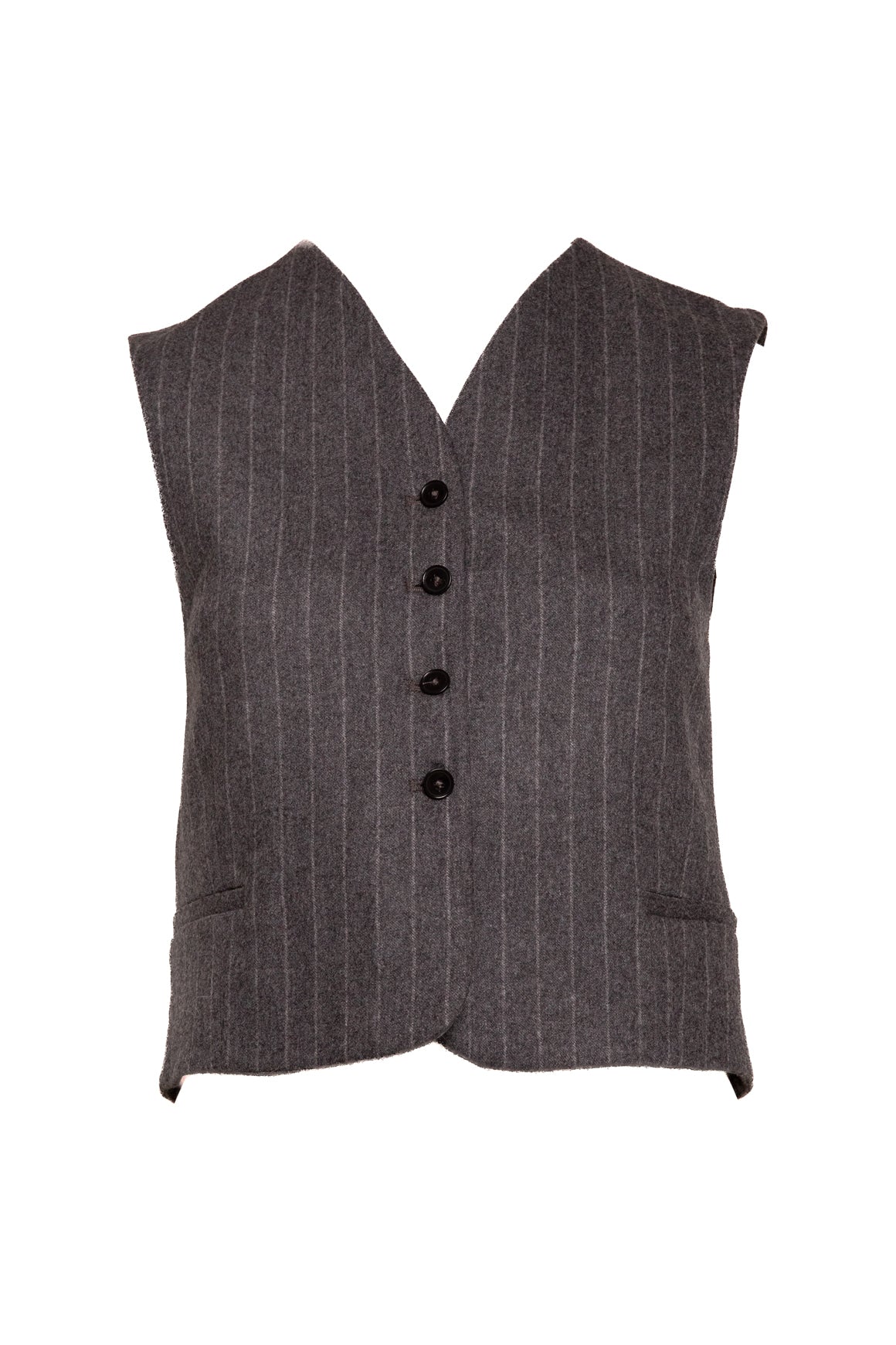 LOU LOU SUDIO Grey Pinstripe Wool Vest (Sz. XS)