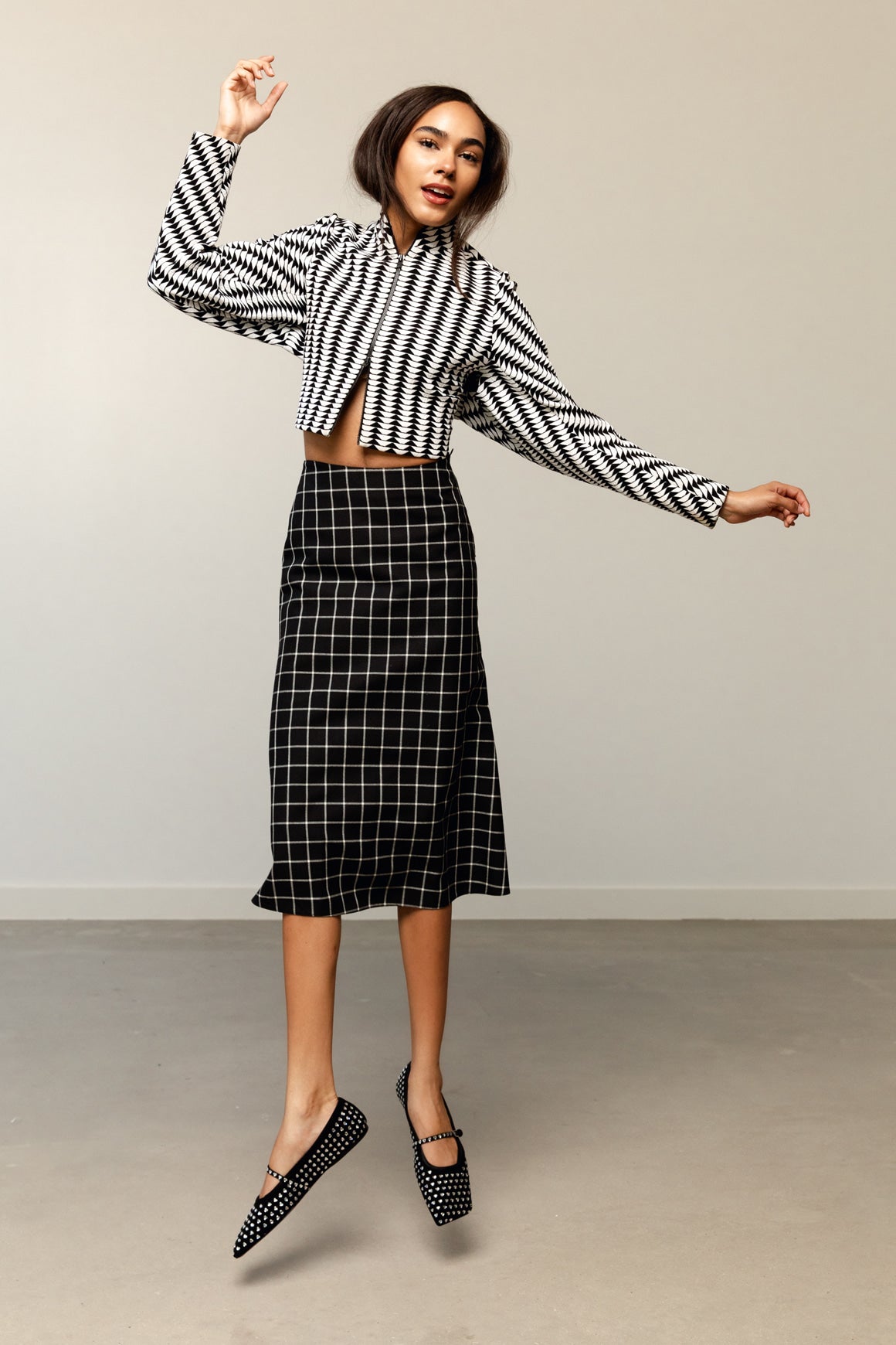 ALAIA Geometric Crop Dolman Sleeve Jacket (Sz. 36/0)