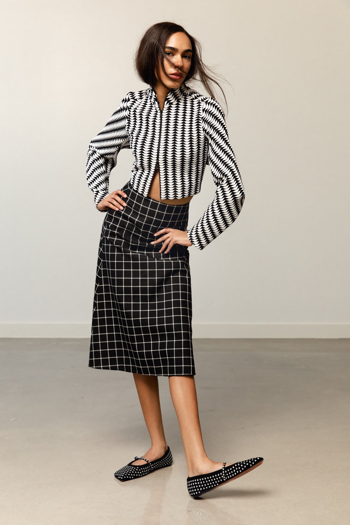 MARNI Grid Print Maxi Skirt (Sz. 4)