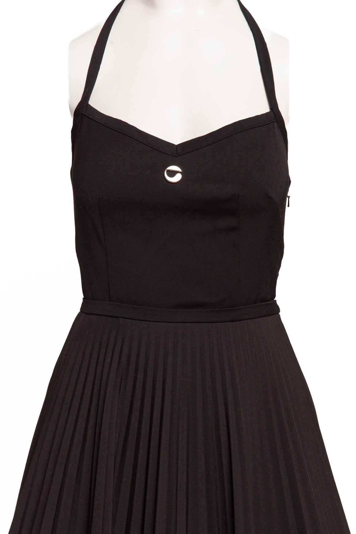 COPERNI Black Halterneck Pleated Mini Dress (Sz. XS)