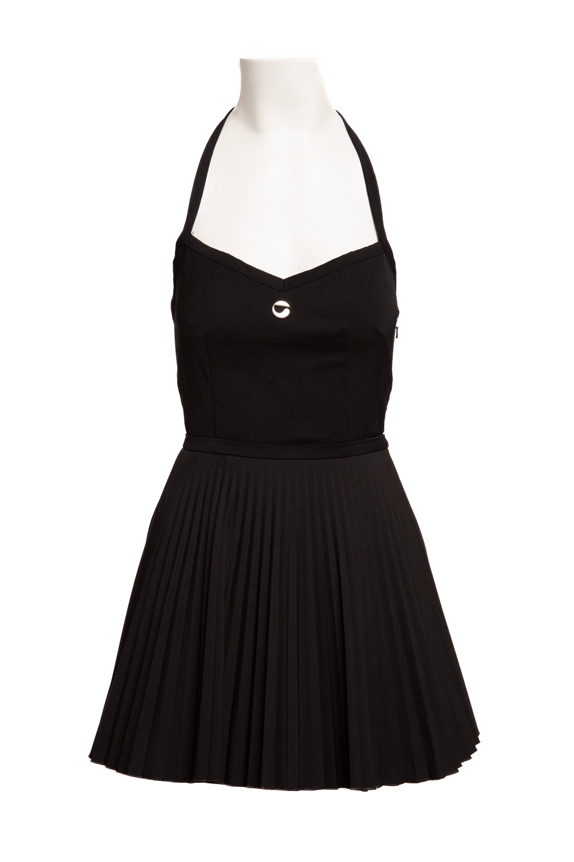 COPERNI Black Halterneck Pleated Mini Dress (Sz. XS)