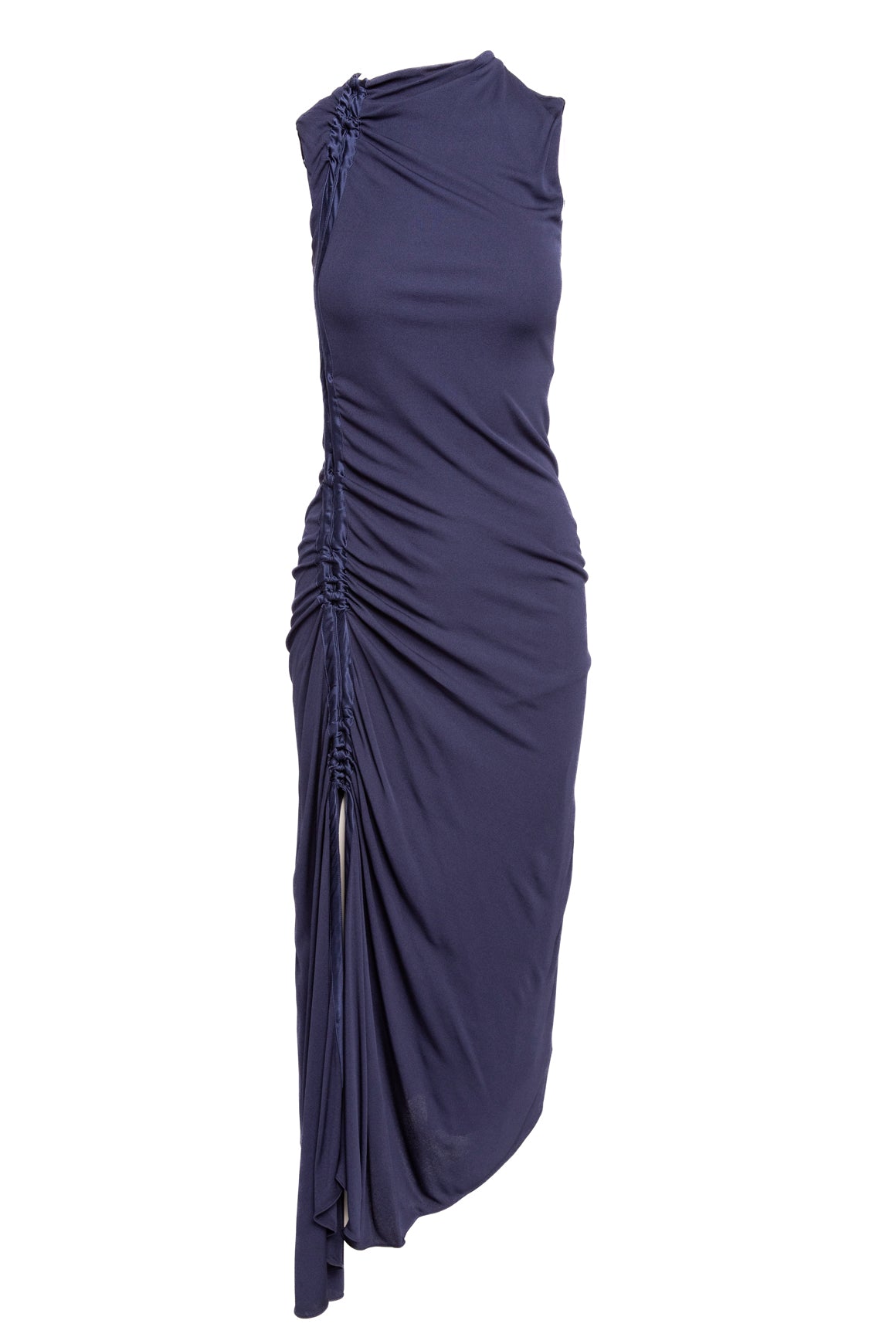 SIES MARJAN Navy Side Ruched Maxi Dress (Sz. S)