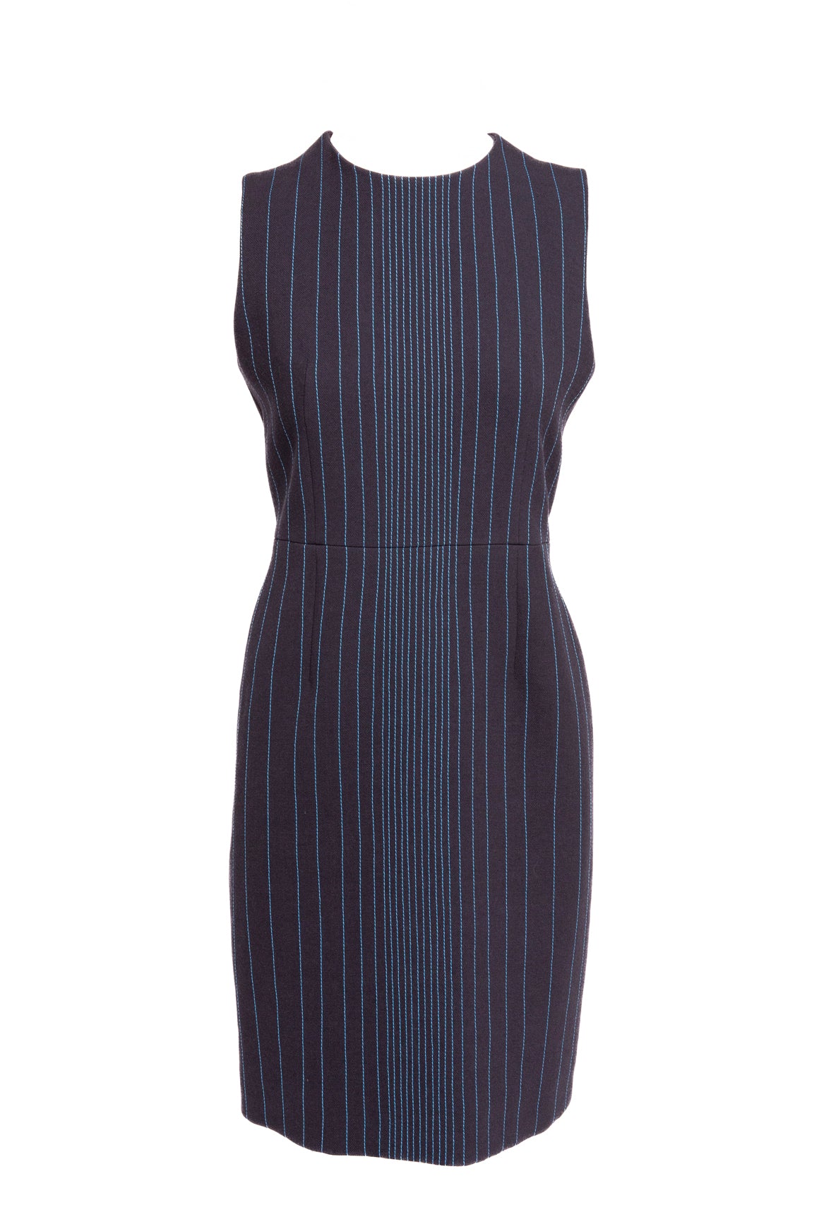 MARNI Navy Stitch Detailed Mini Shift Dress (Sz. M)