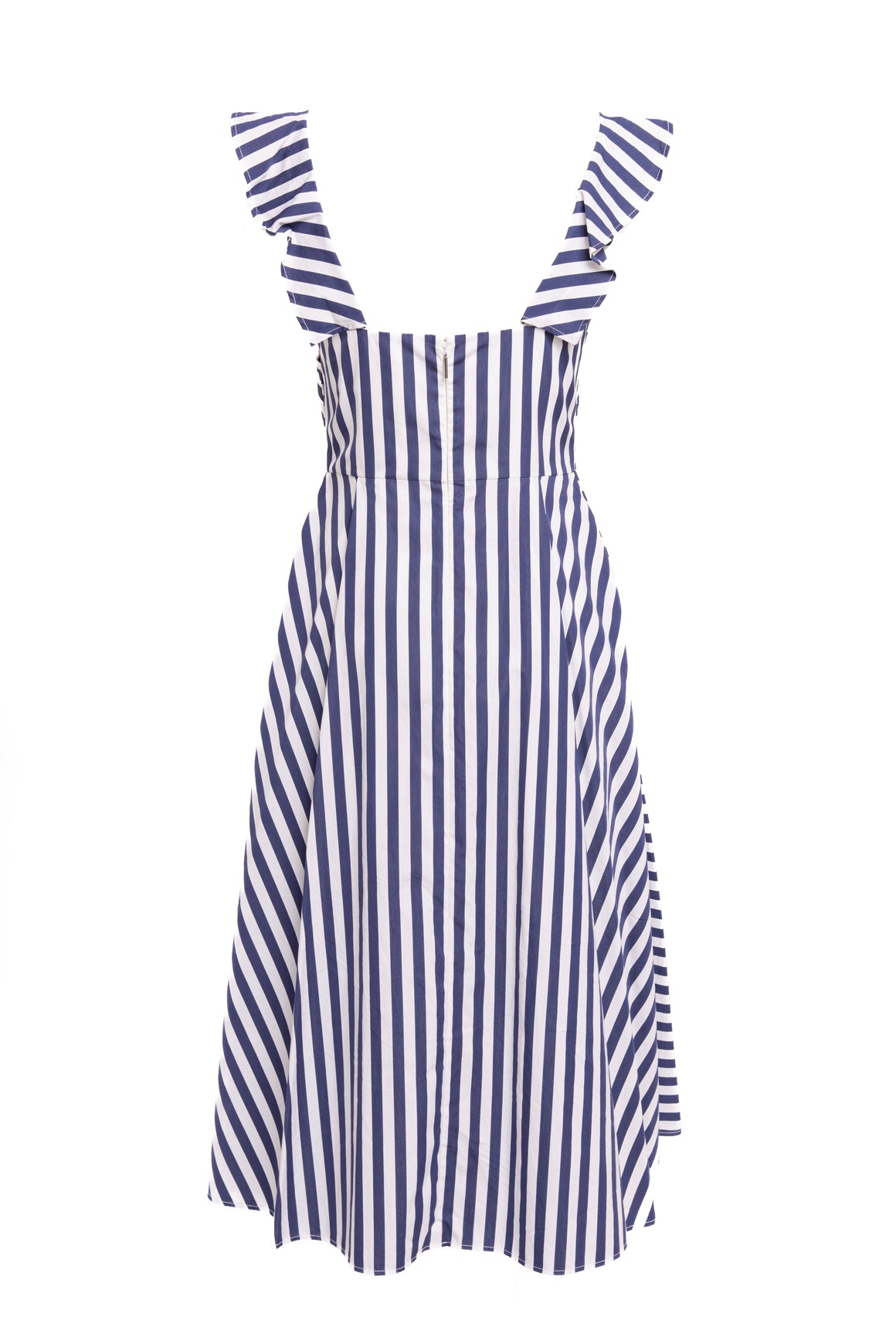 JASON WU COLLECTION Navy Striped "Wude" Midi Dress (Sz. M)
