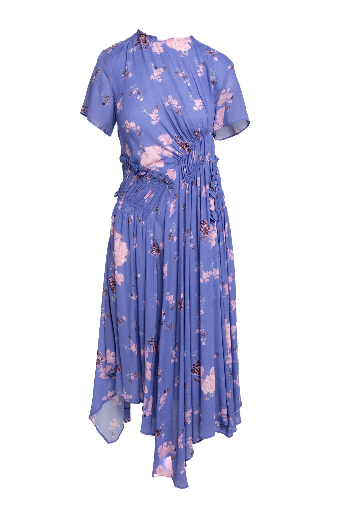 PREEN Purple Floral Printed Midi Dress (Sz.  S)