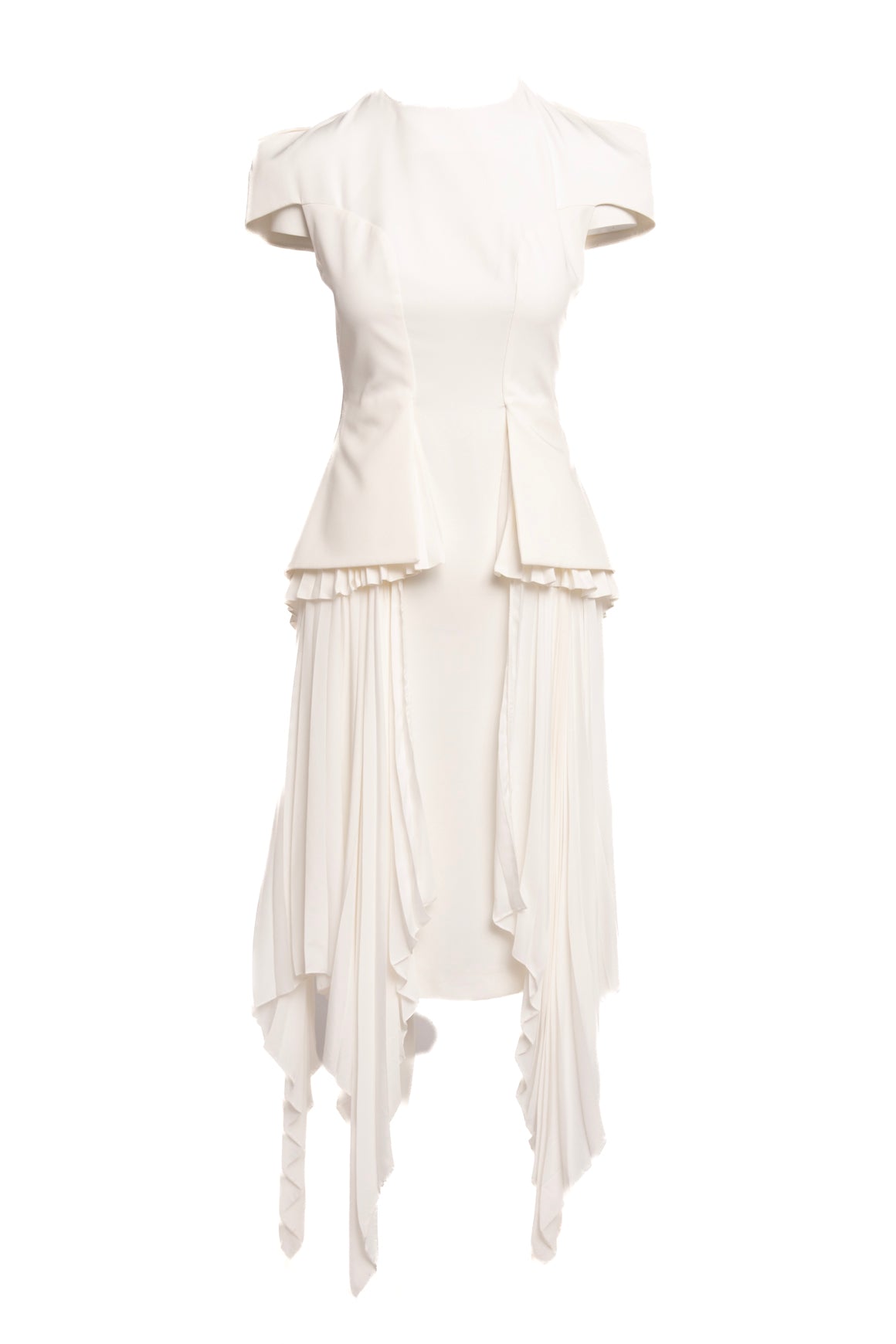 VALERY KOVALSKA White "Mille Feiulles" Midi Dress (Sz. S)