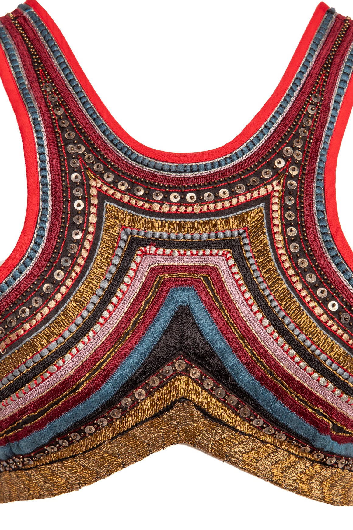 DRIES VAN NOTEN Multicolor Embellished Bra Top (Sz. XS)