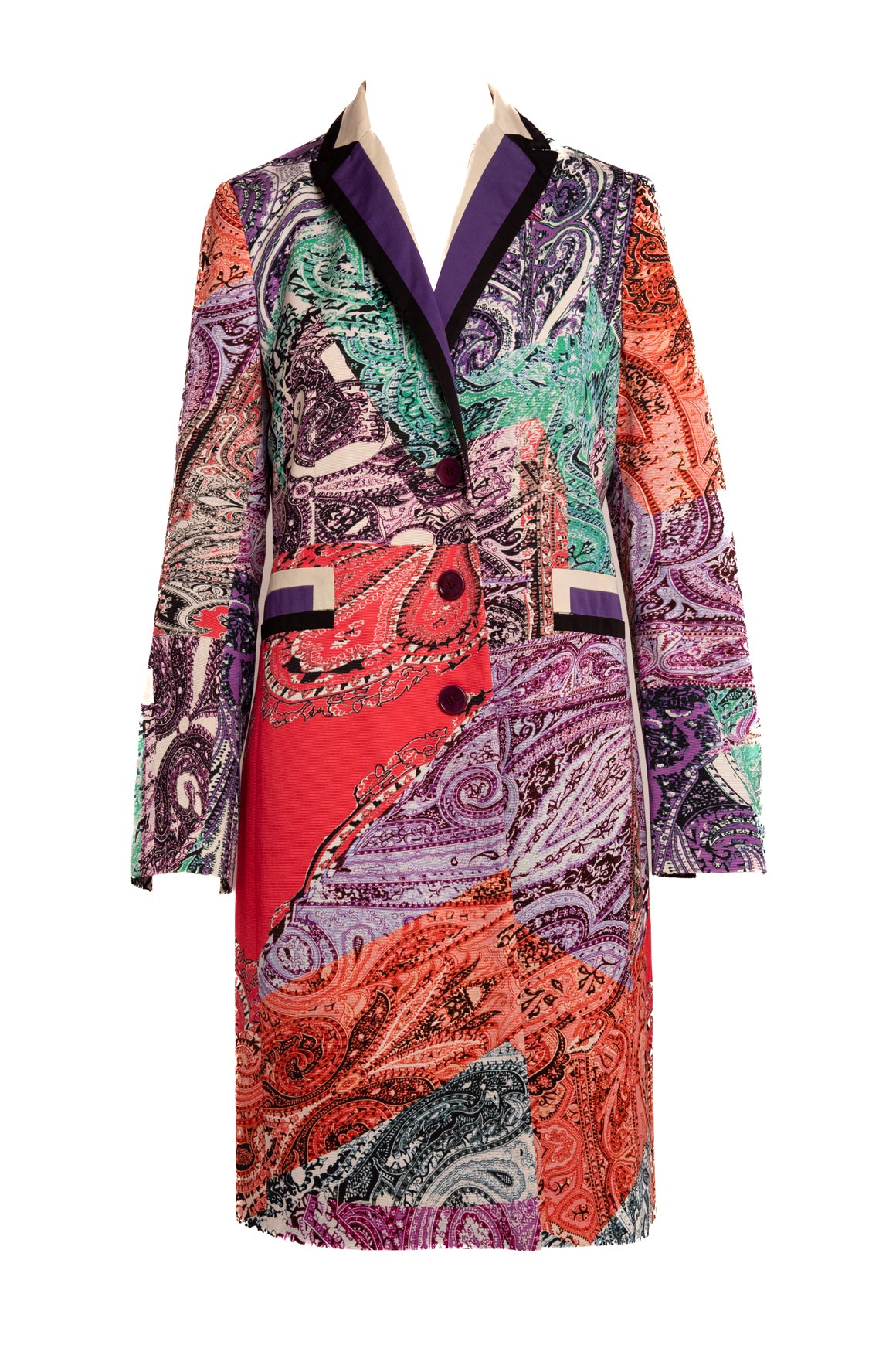 ETRO Paisley Longline Jacket (Sz. 46/10)