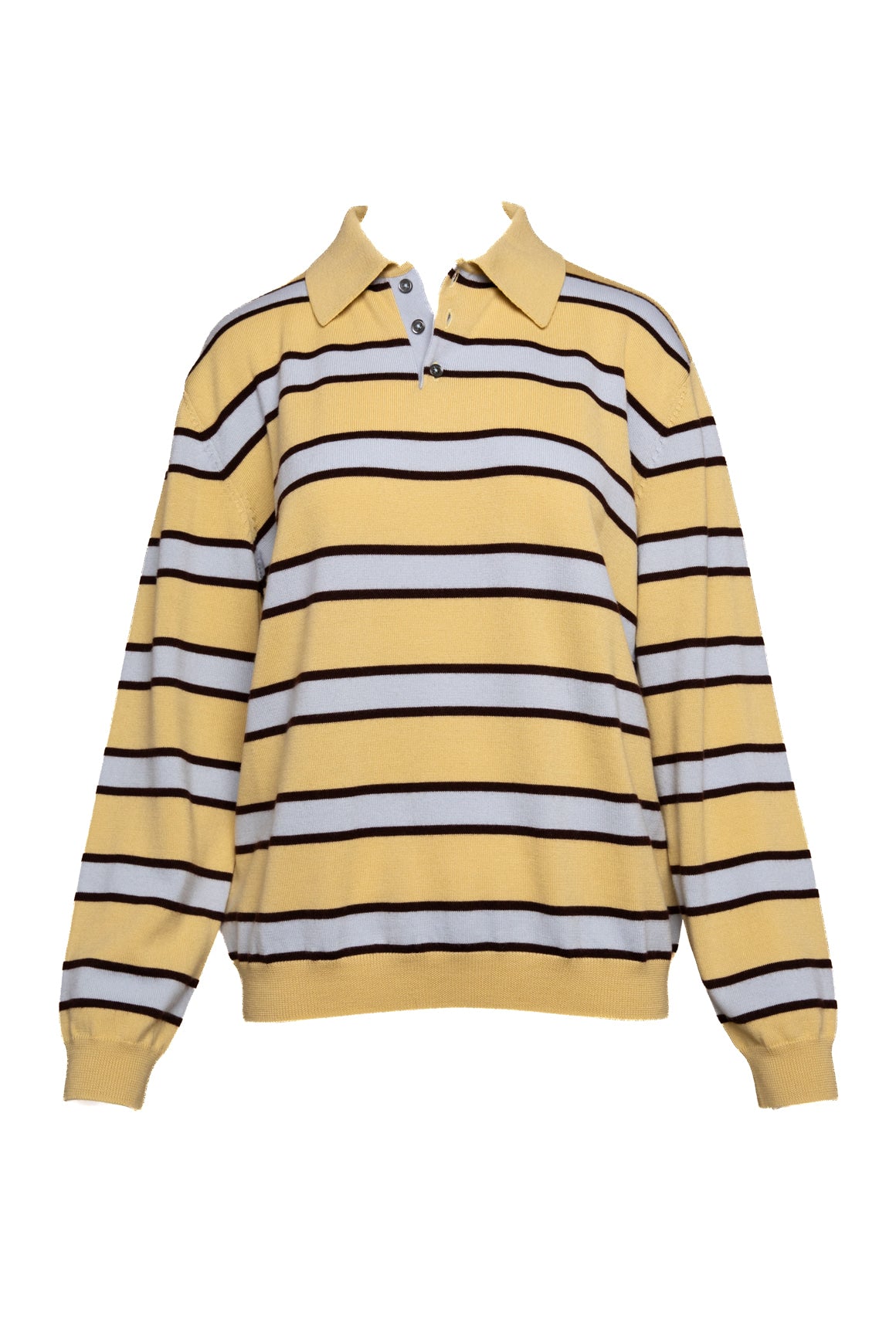 ZANKOV Yellow Striped Oversized Sweater (Sz. L/XL)
