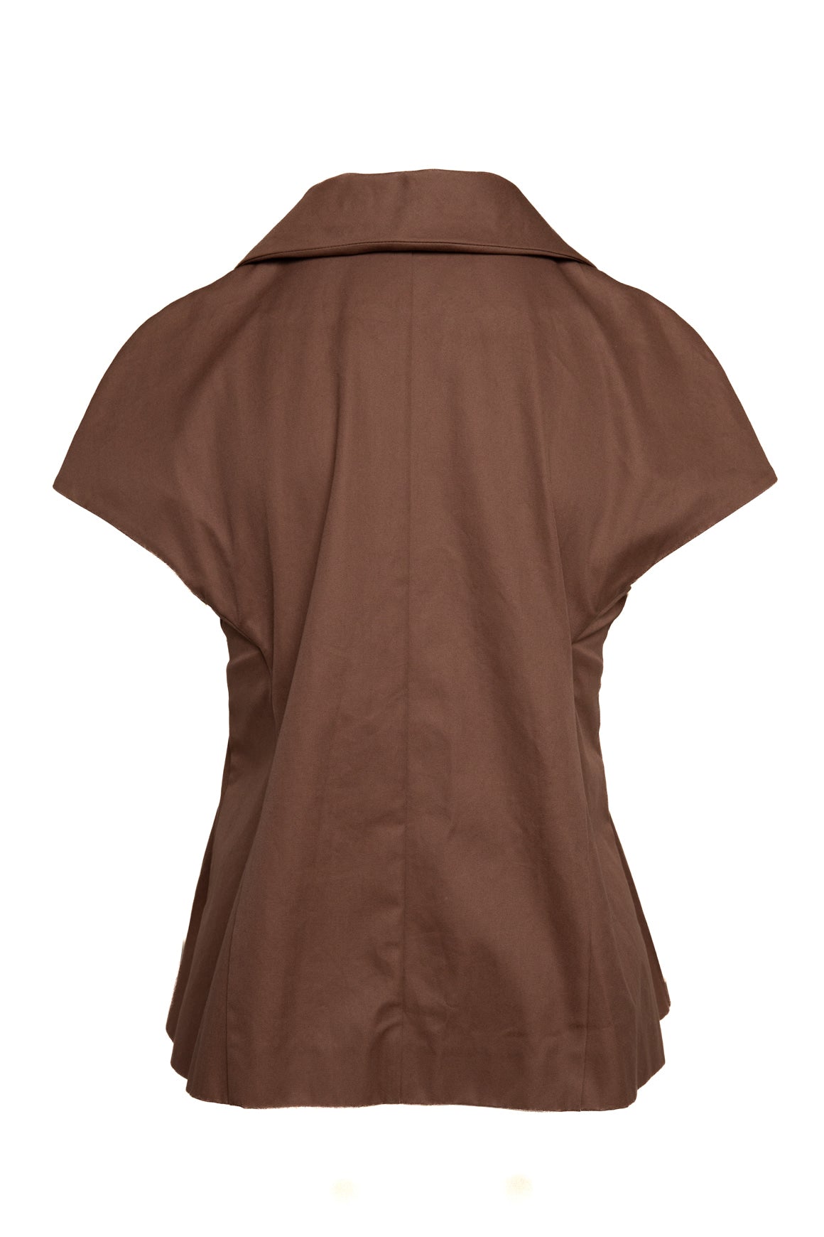 MARNI Brown Tie Neck Paneled Top (Sz. 38/2)