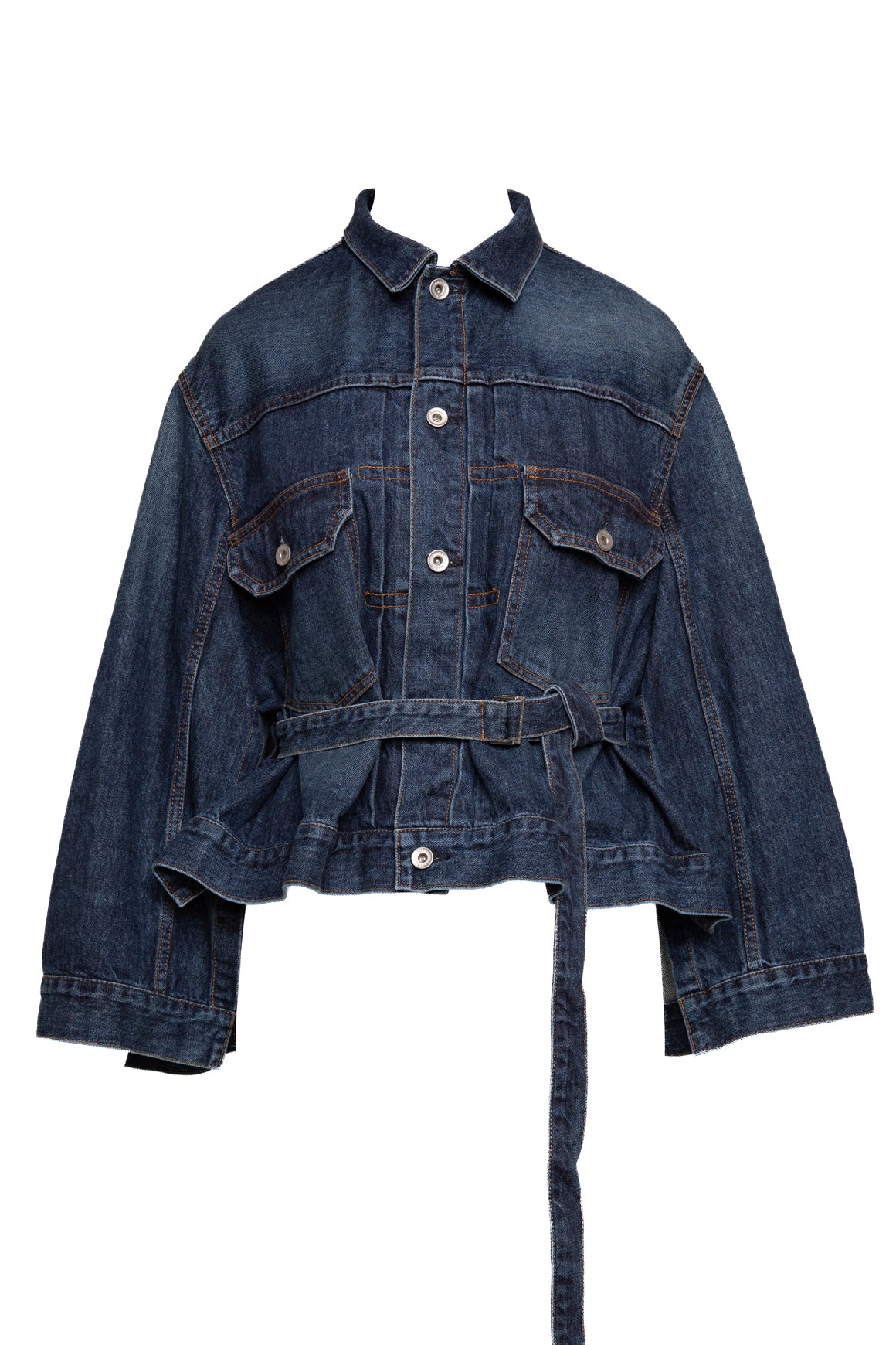SACAI Indigo Denim Capelet Jacket (Sz. 3/L)