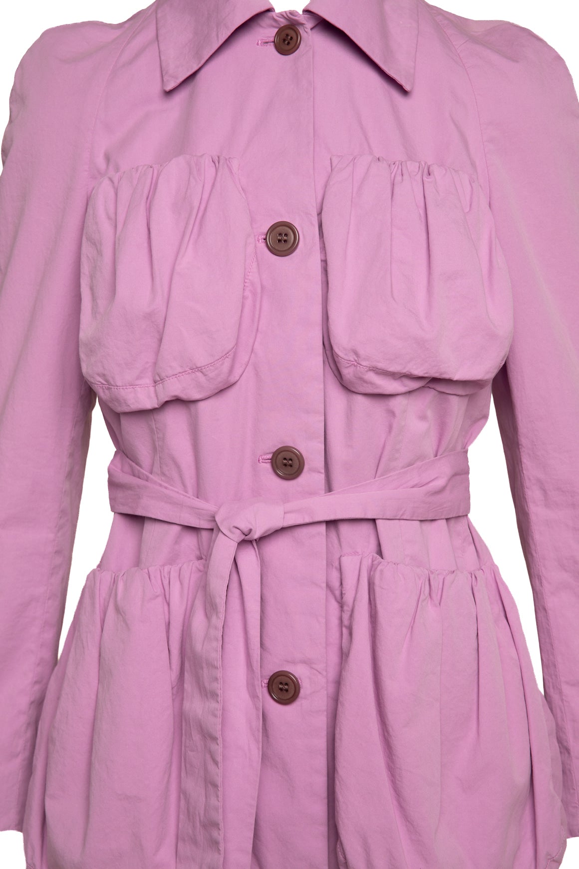 DRIES VAN NOTEN Lilac Bubble Pocket Belted Jacket (Sz. 36/4)