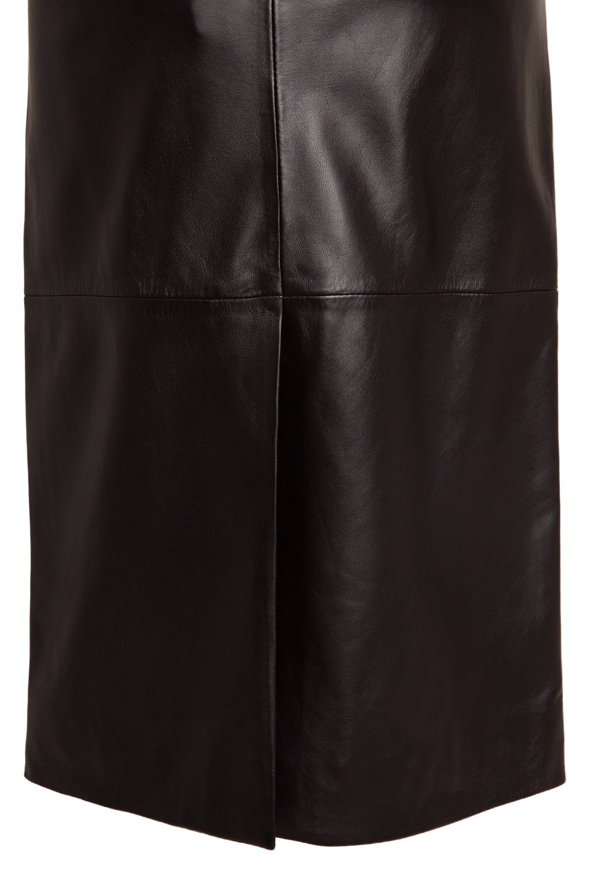 TIBI Black Leather Midi Skirt (Sz. 0)