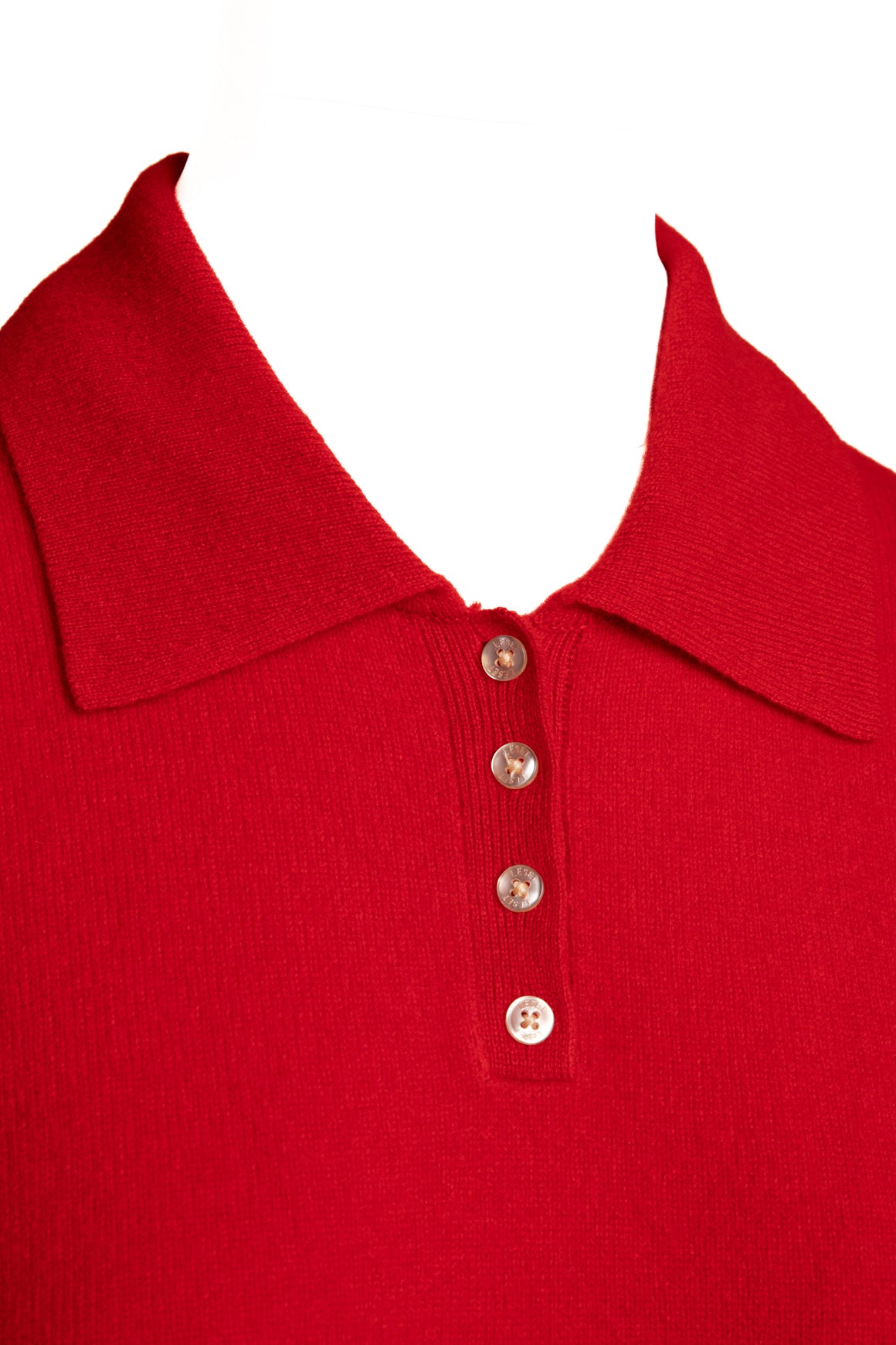 LESET Red Collared Henley Sweater (Sz. XL)