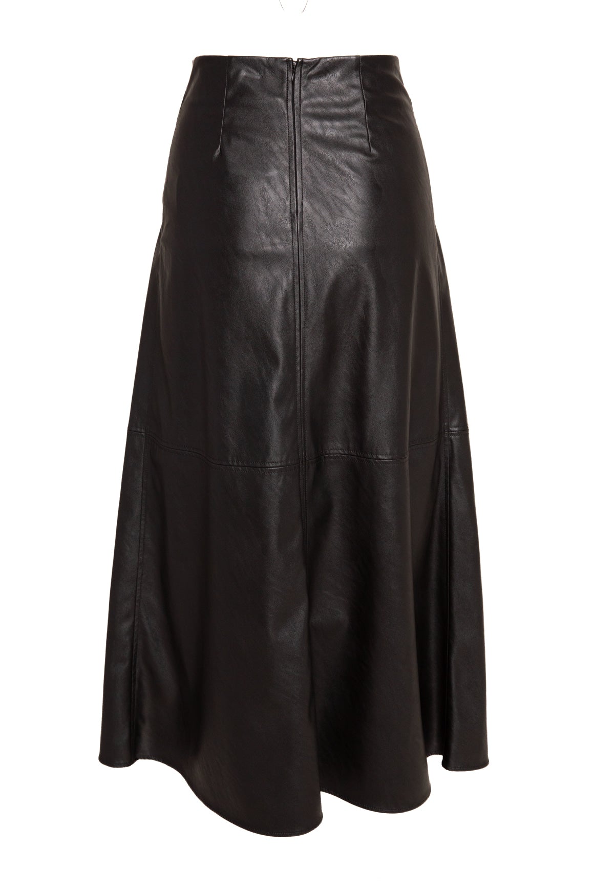 GAUCHERE Black Faux Leather A Line Maxi Skirt (Sz. 34/XS)