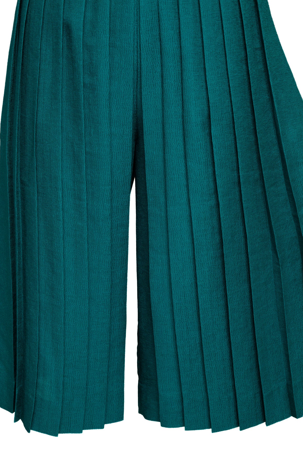 CELINE Teal Pleated Culotte Shorts (Sz. 36/0)