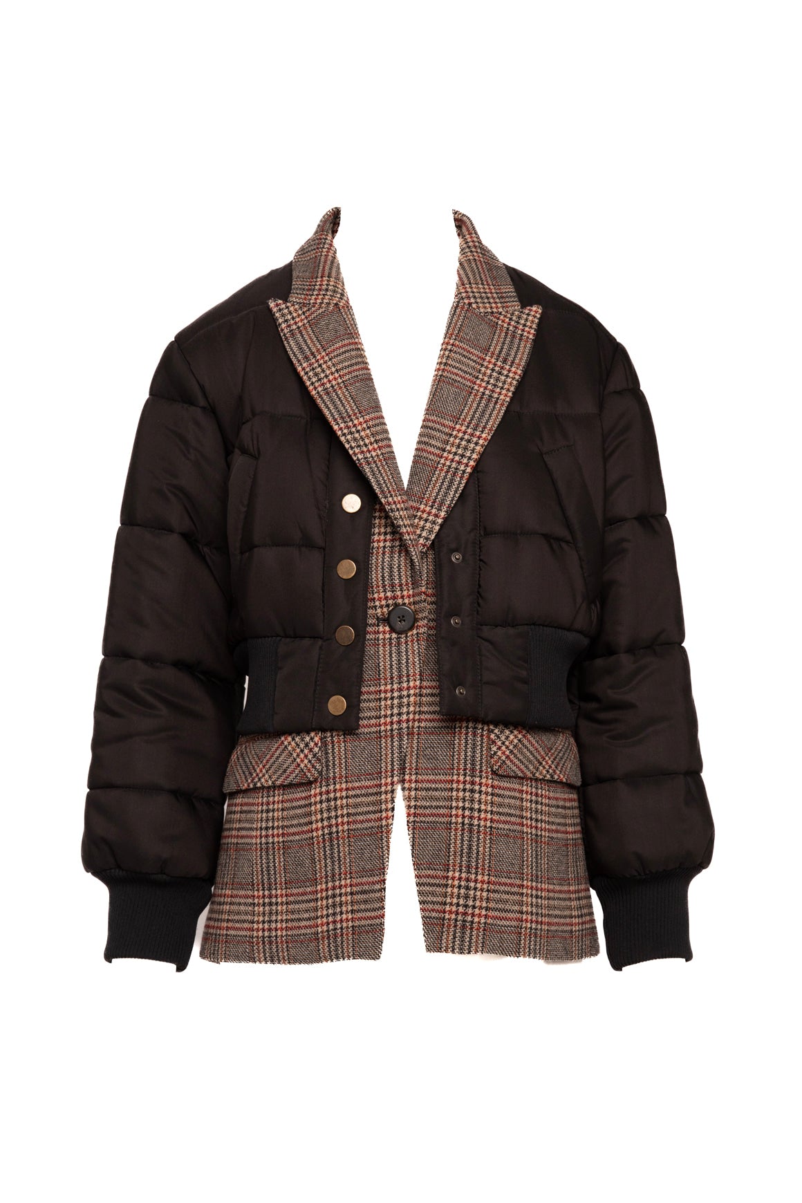 VERONICA BEARD Black Puffer Tweed Blazer Combo (Sz.6)