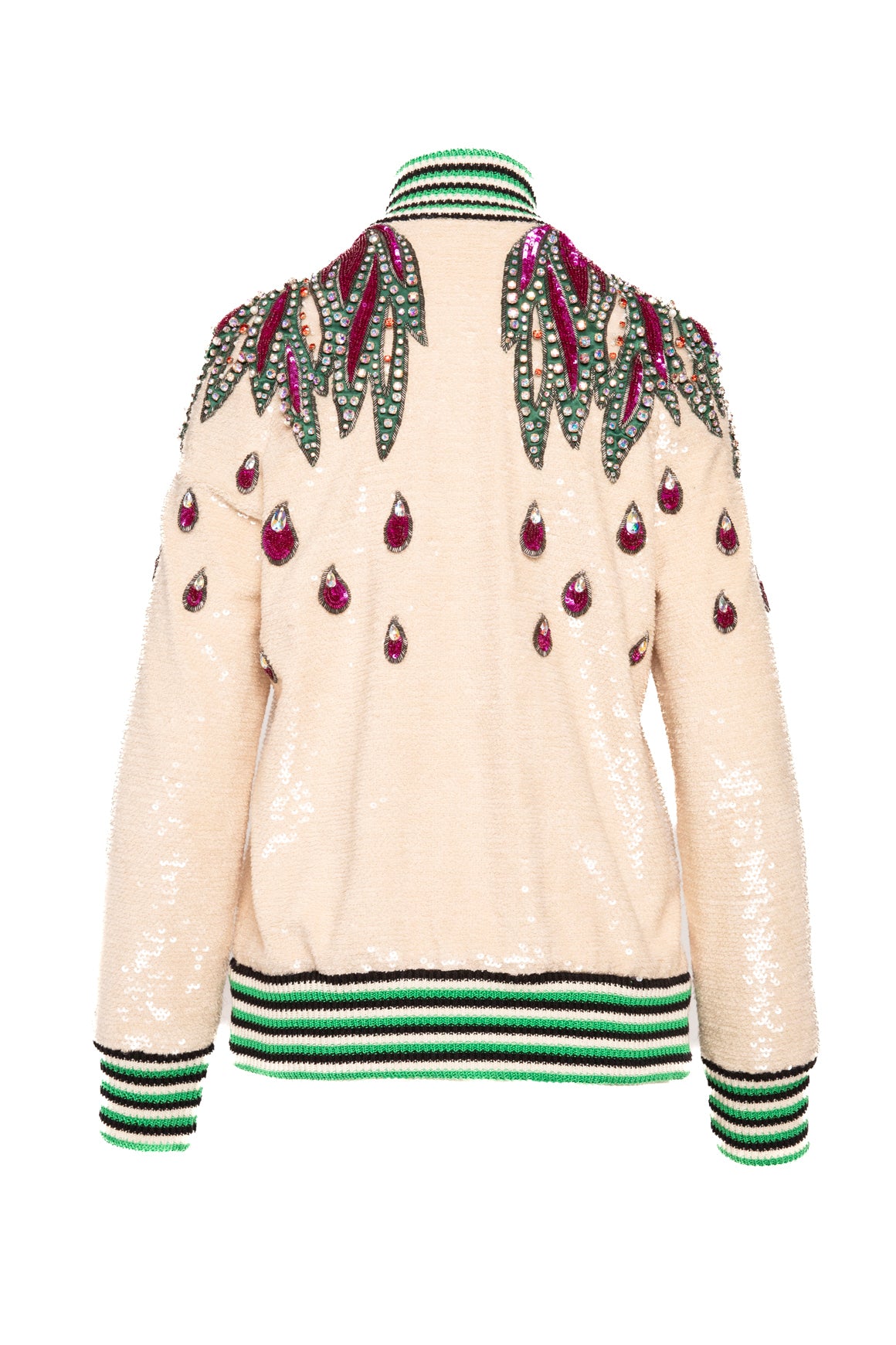 GUCCI Rhinestone Sequin Zip Up Jacket (Sz.S)